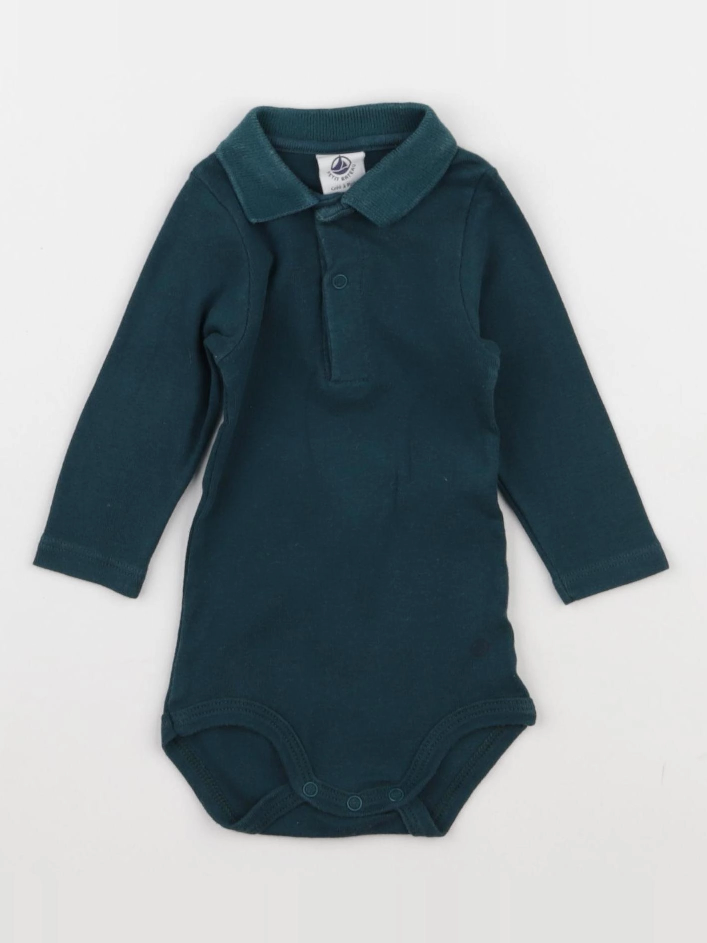 Petit Bateau - body à col vert - 3 mois