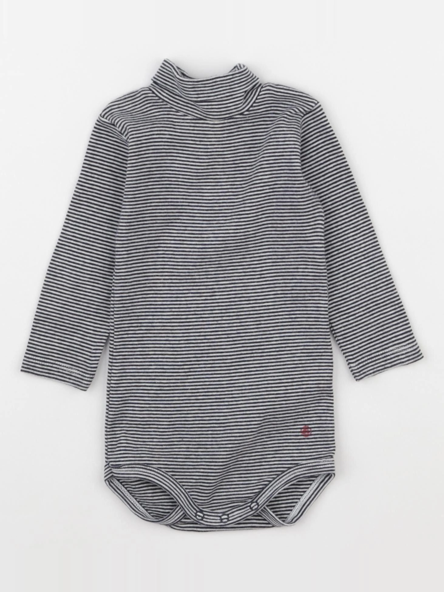 Petit Bateau - body à col bleu - 6 mois
