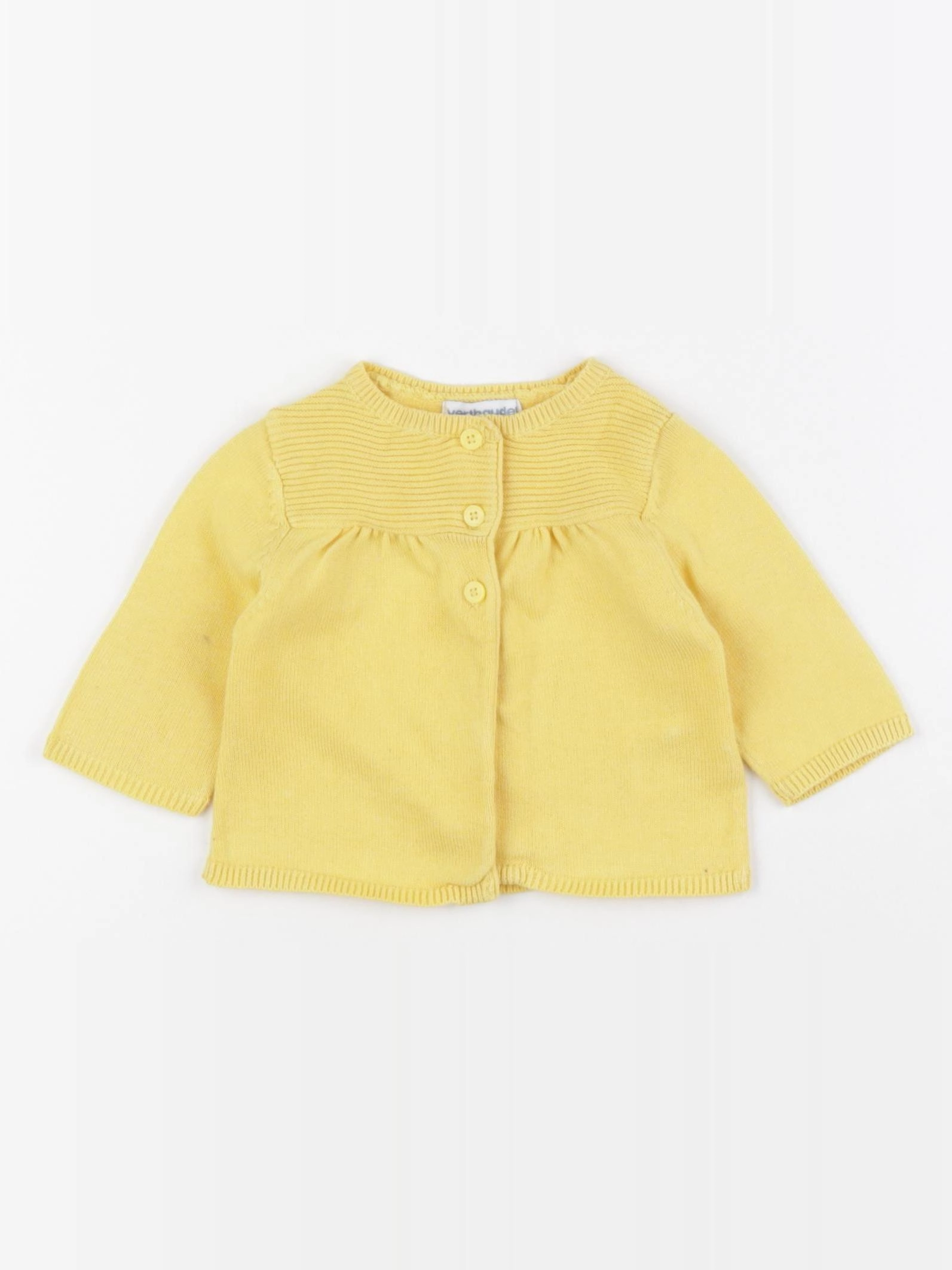 Vertbaudet - gilet jaune - 1 mois