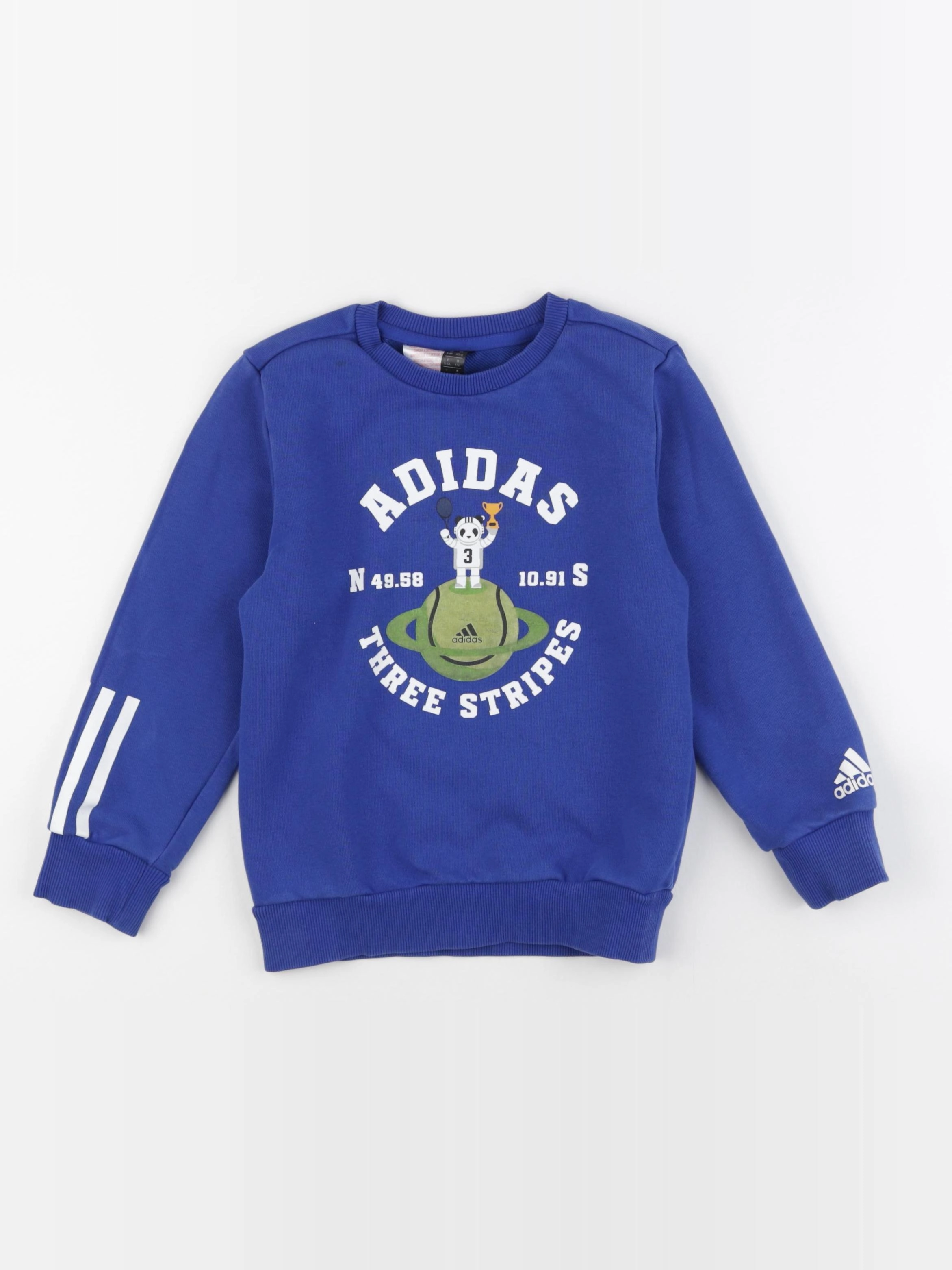Adidas - sweat bleu - 5/6 ans