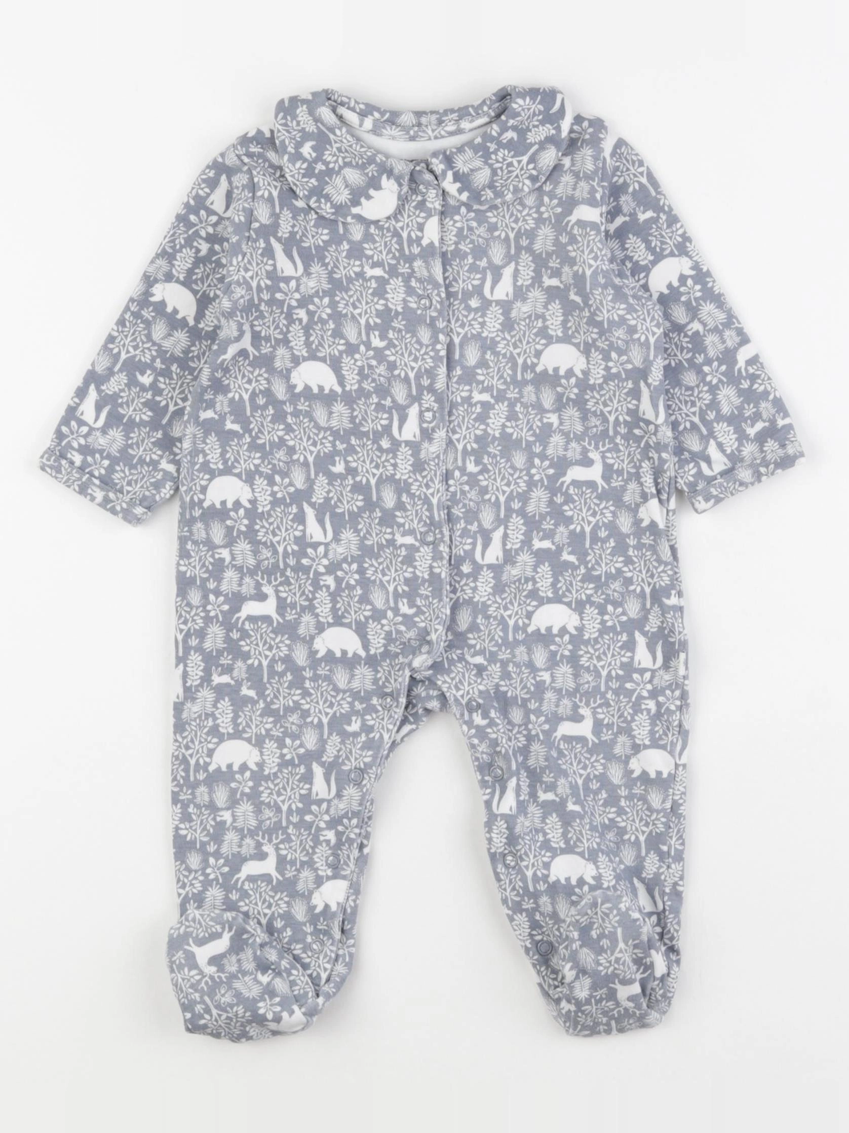 Vertbaudet - pyjama coton gris - 6 mois
