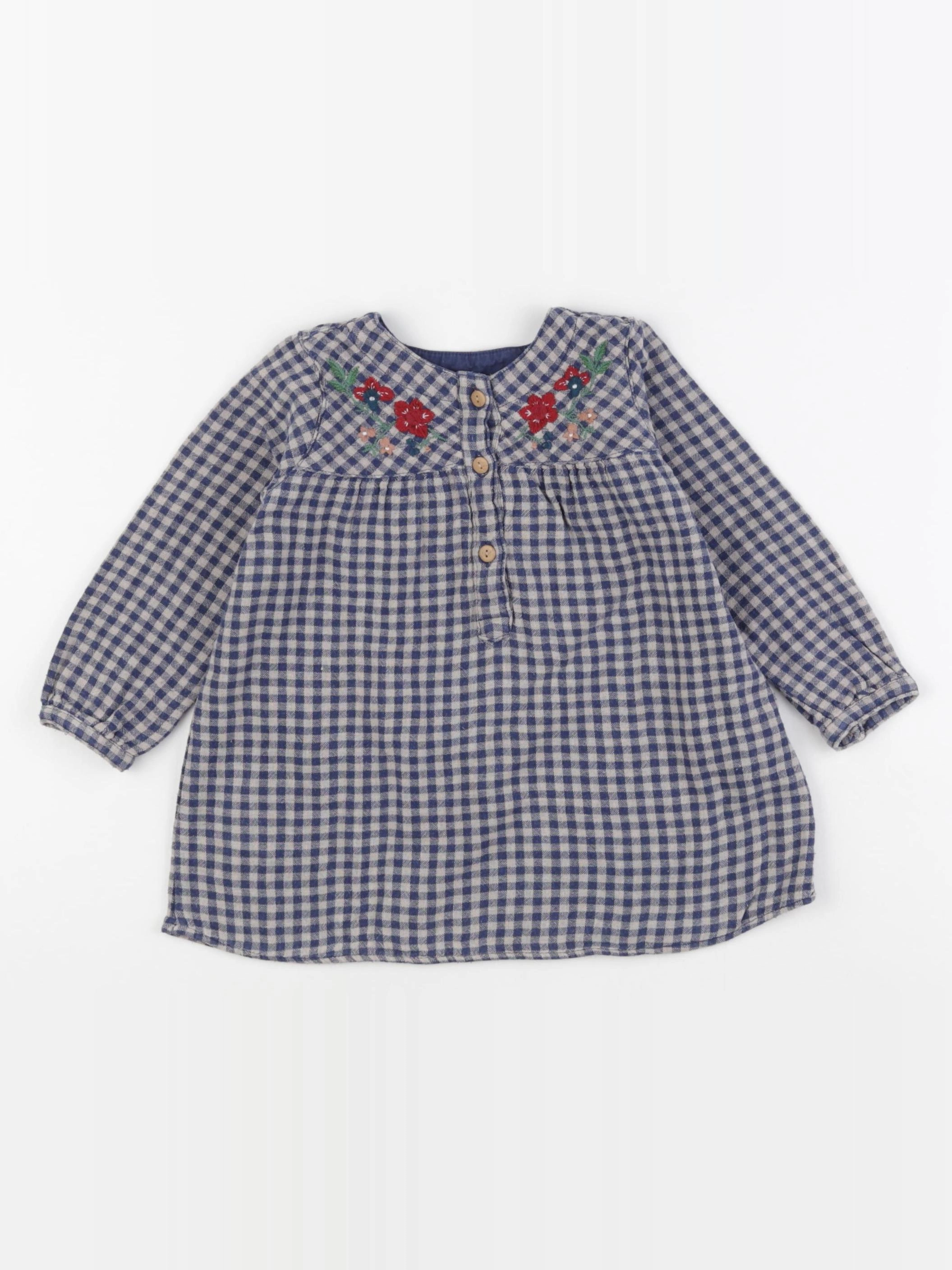 Zara - robe bleu - 12/18 mois