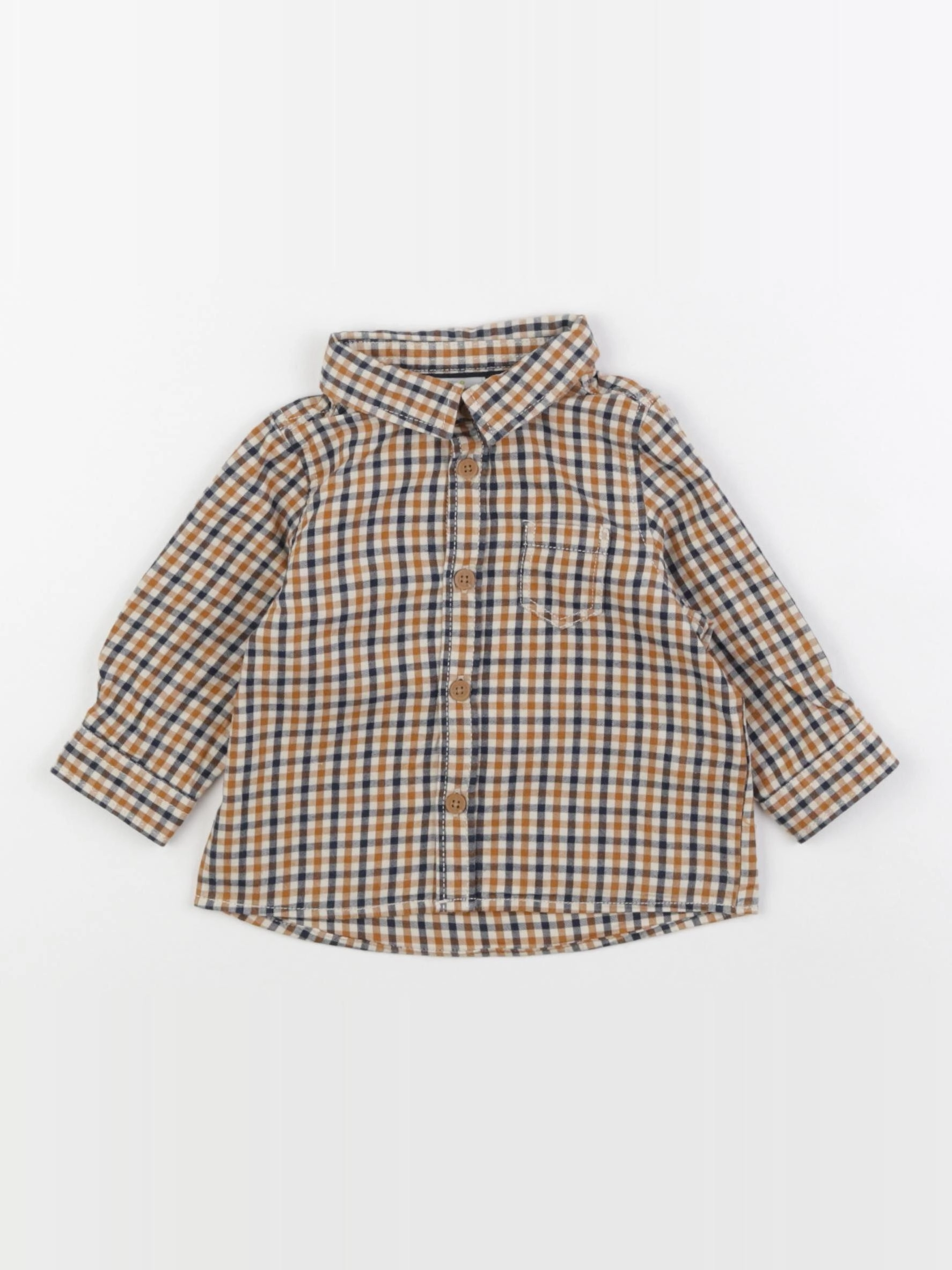 Tape à l'oeil - chemise jaune, bleu - 6 mois