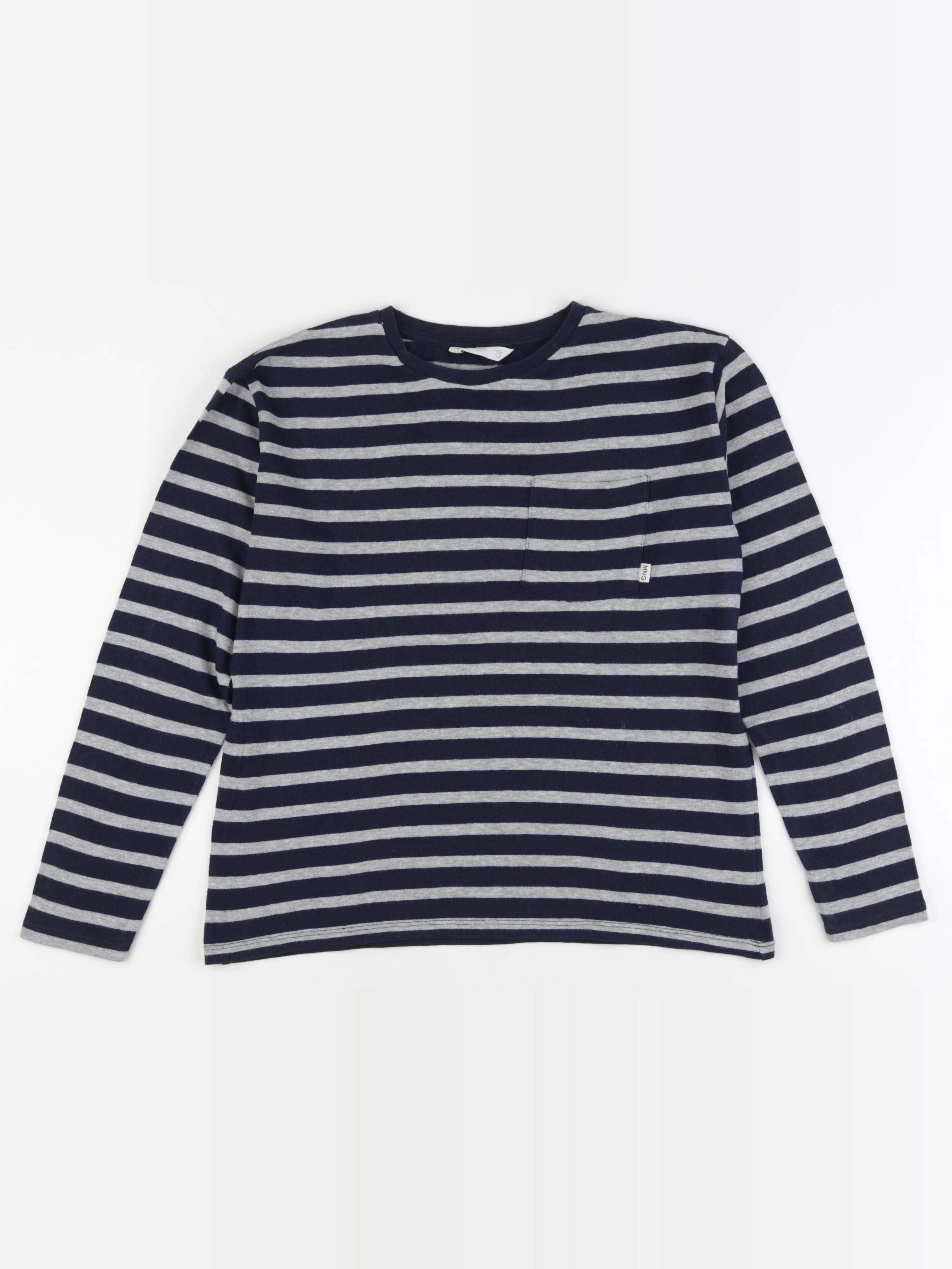 Mango - tee-shirt bleu, gris - 11/12 ans