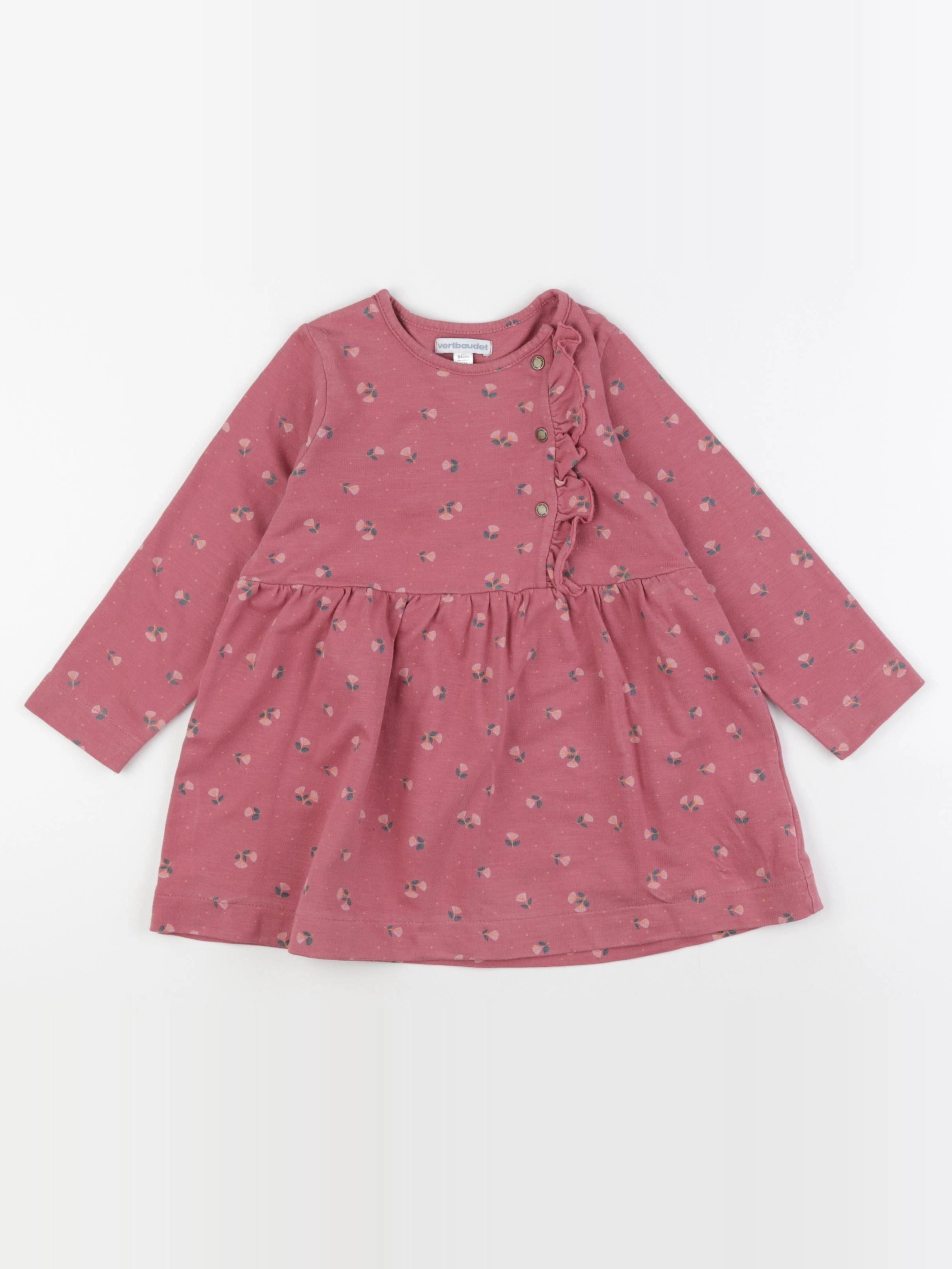 Vertbaudet - robe rose - 36 mois