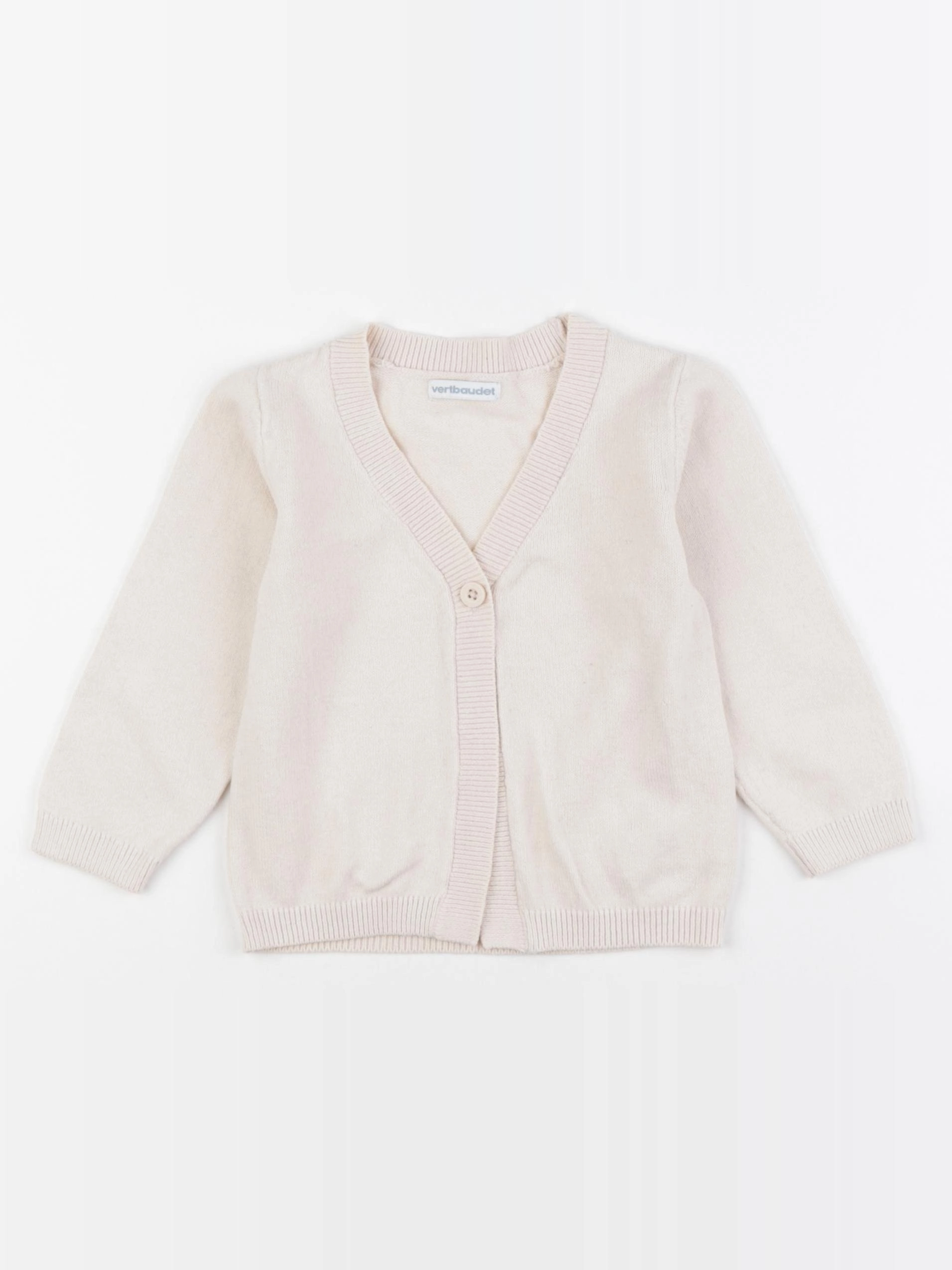 Vertbaudet - gilet beige - 2 ans
