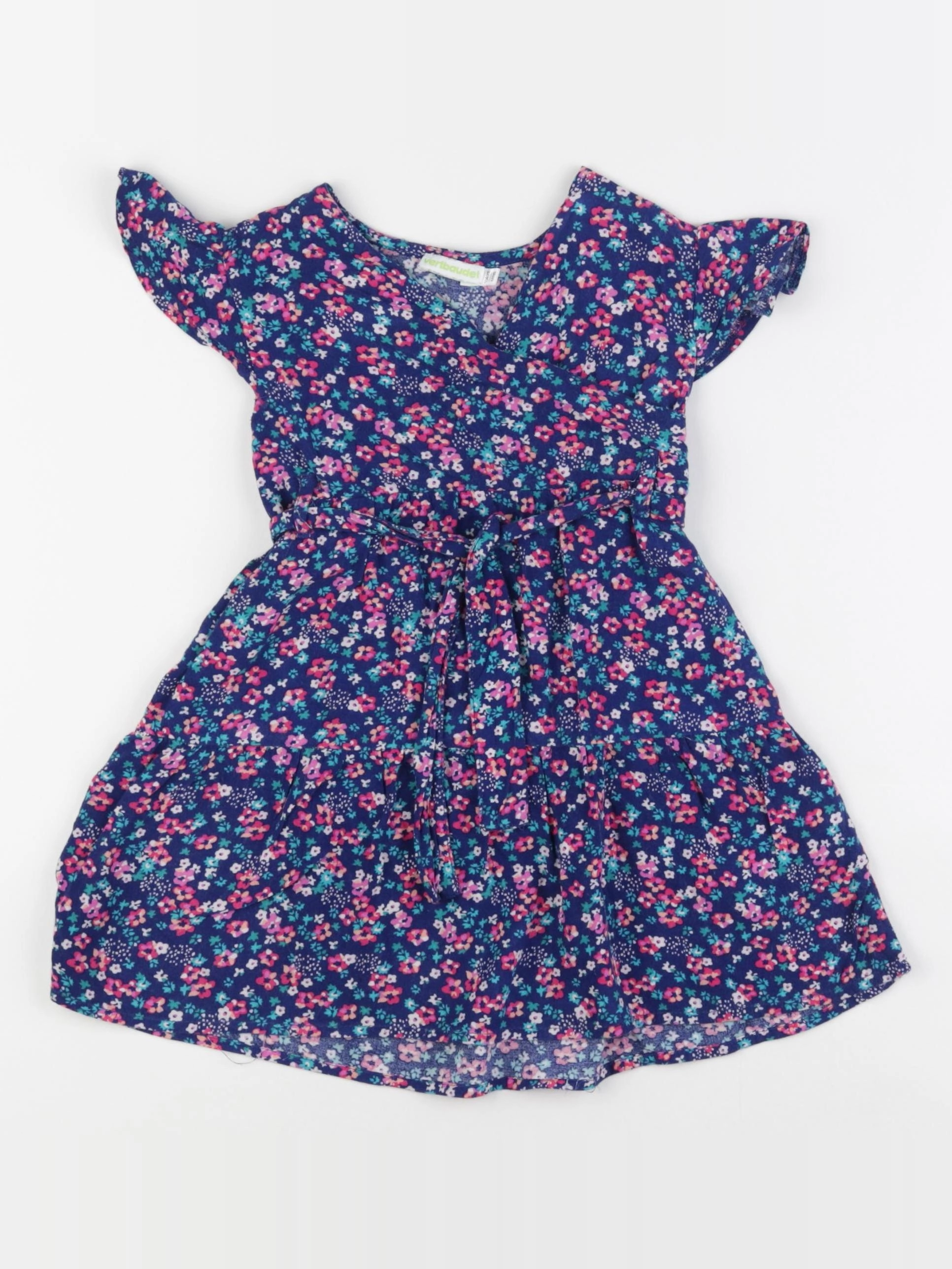 Vertbaudet - robe violet, bleu - 4 ans