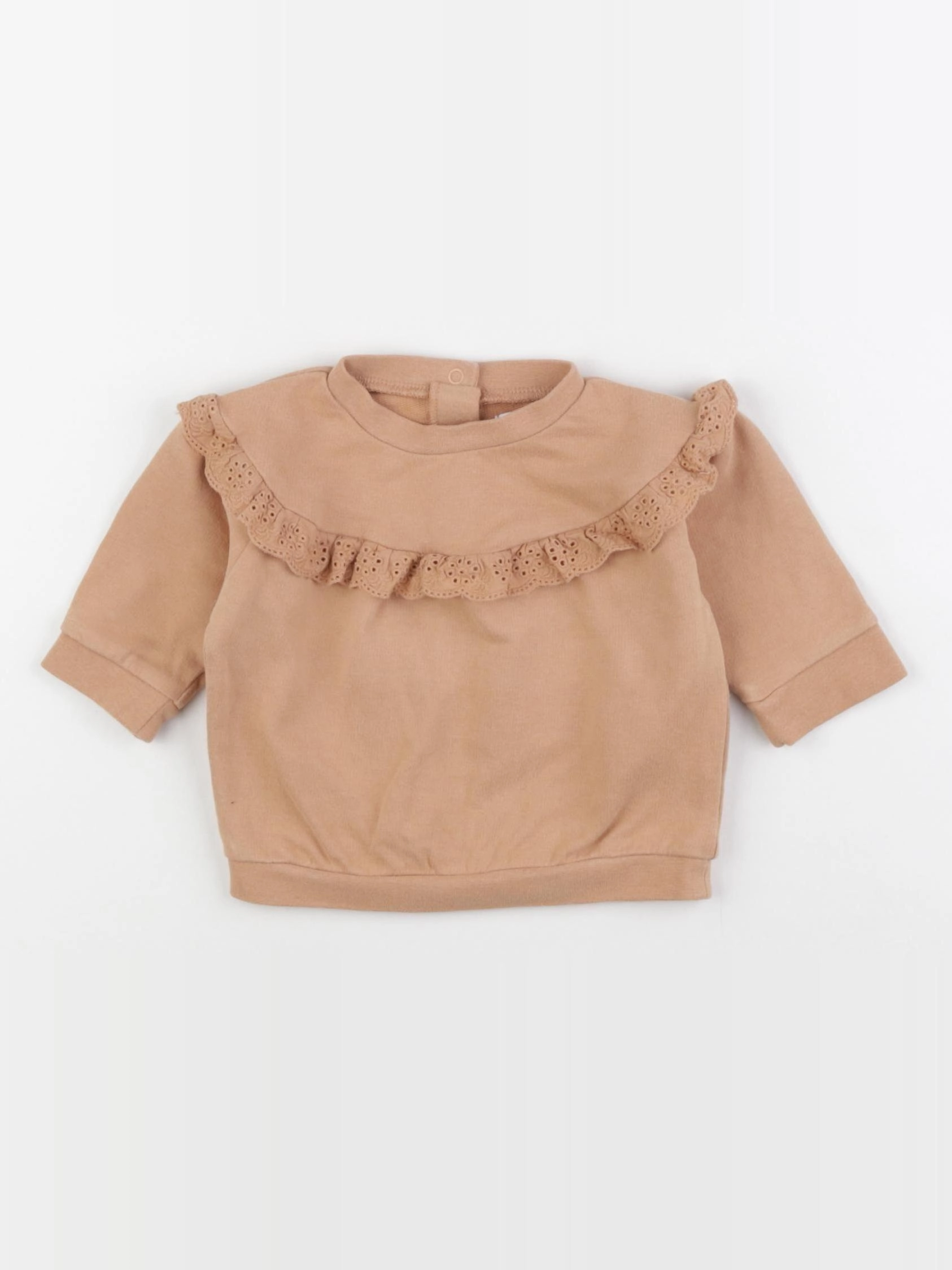 Vertbaudet - sweat marron - 3 mois