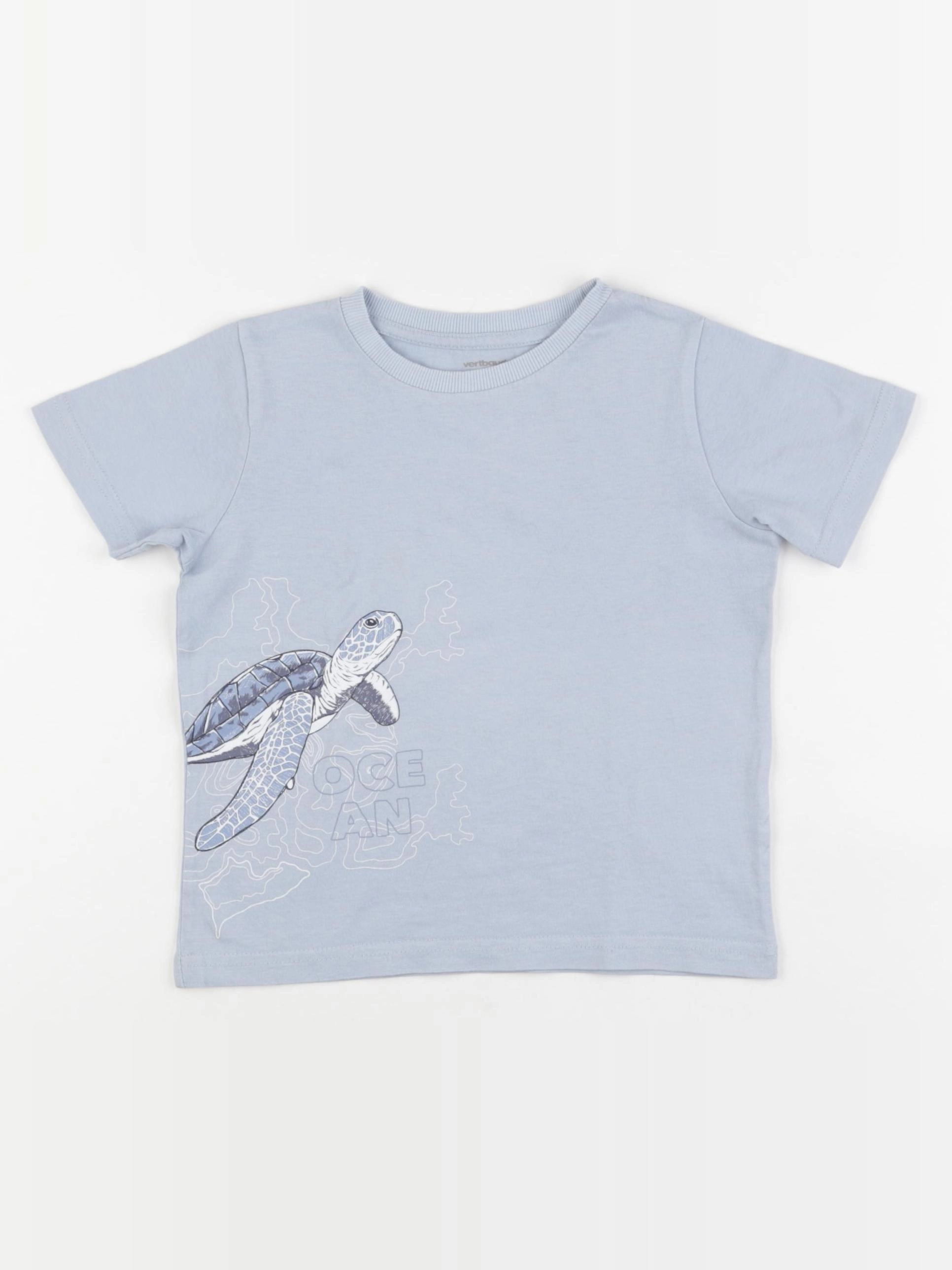 Vertbaudet - tee-shirt bleu - 4 ans