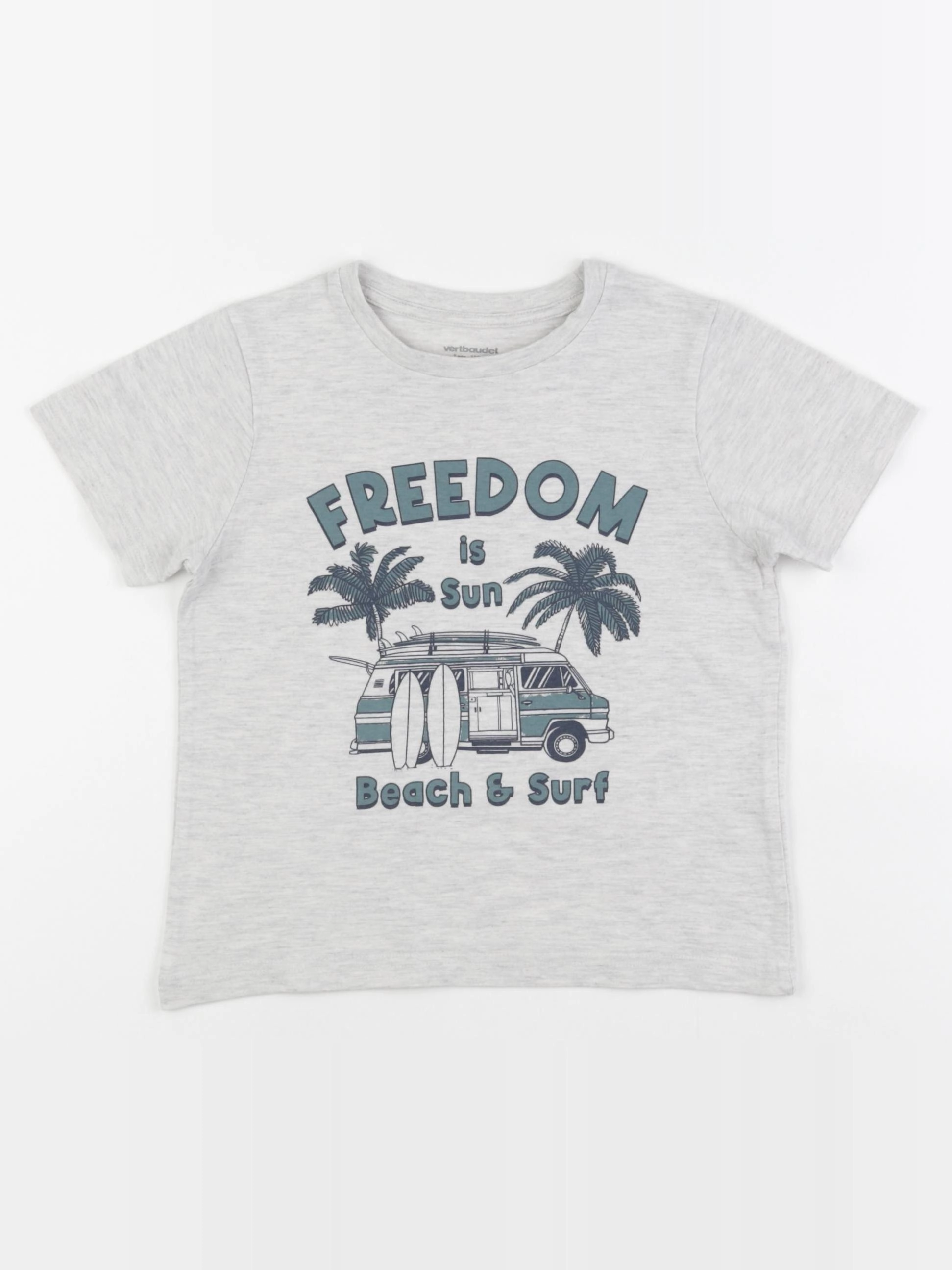 Vertbaudet - tee-shirt gris - 5 ans