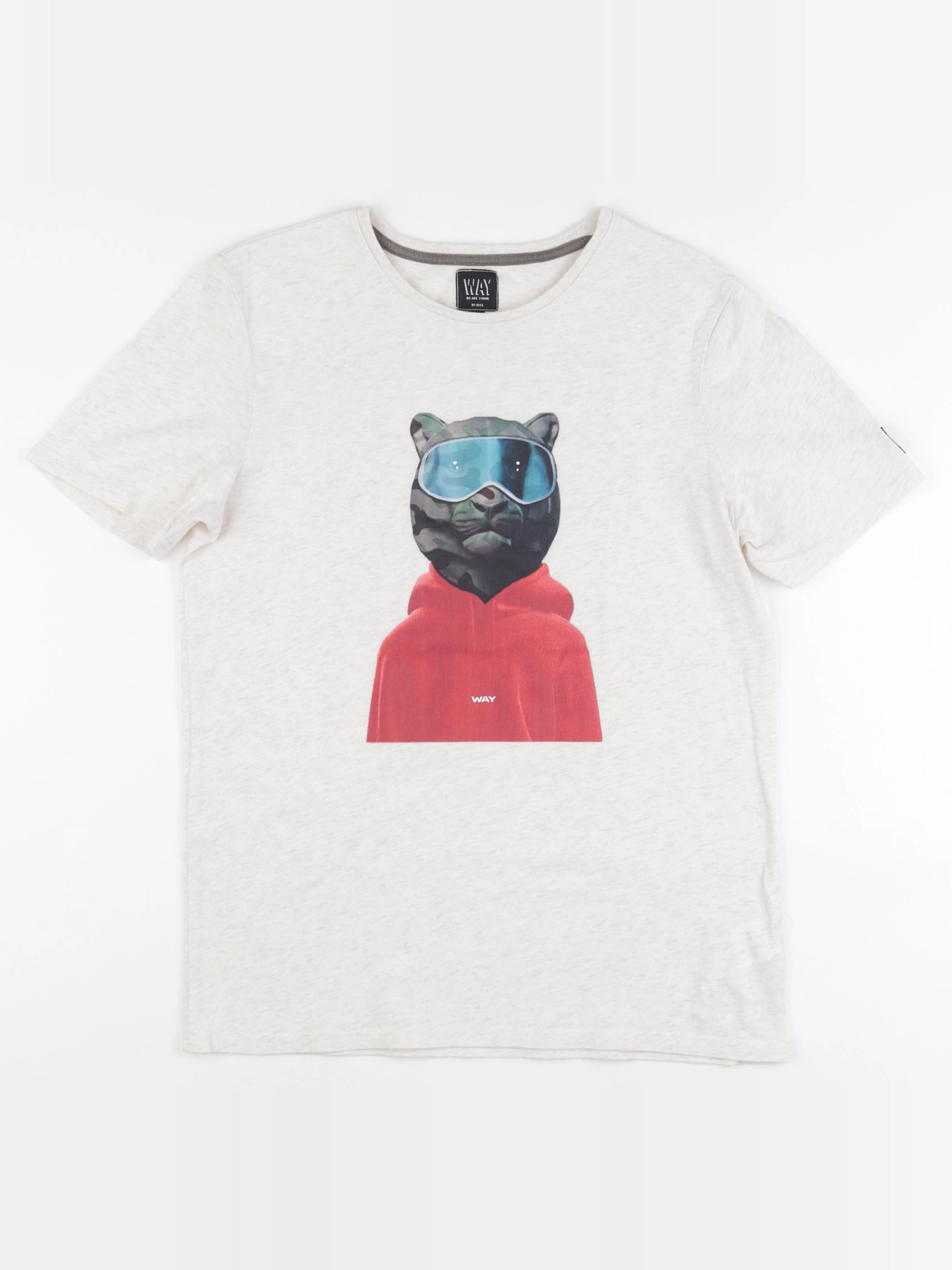IKKS - tee-shirt beige - 16 ans