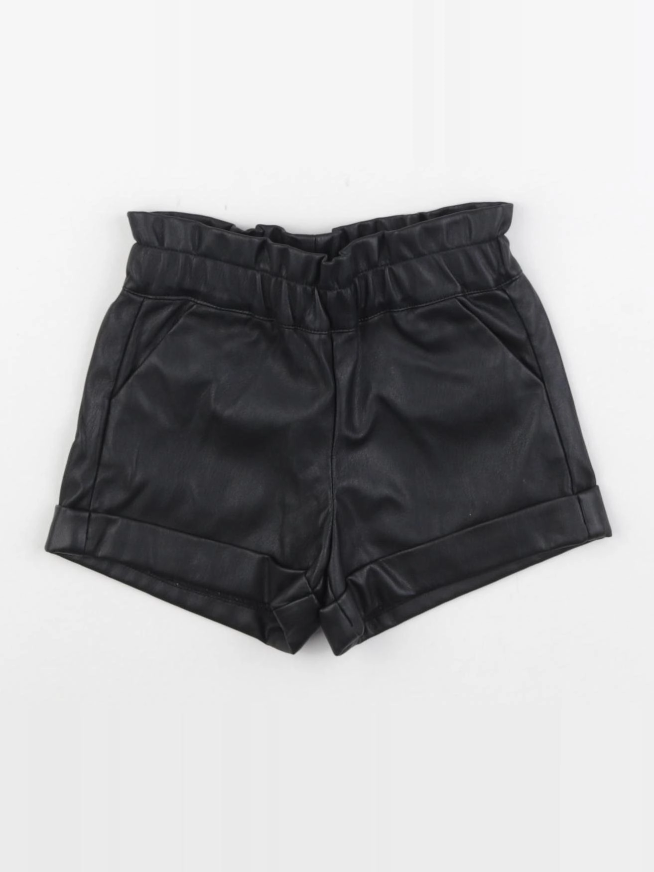 Vertbaudet - short simili cuir noir - 2 ans