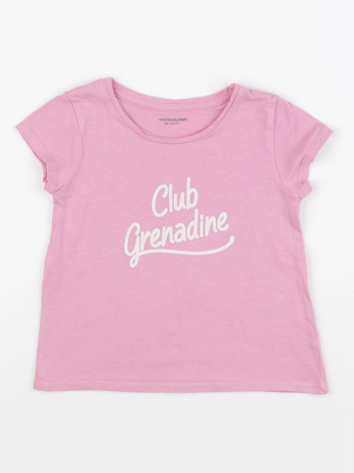 Vertbaudet - tee-shirt rose - 2 ans