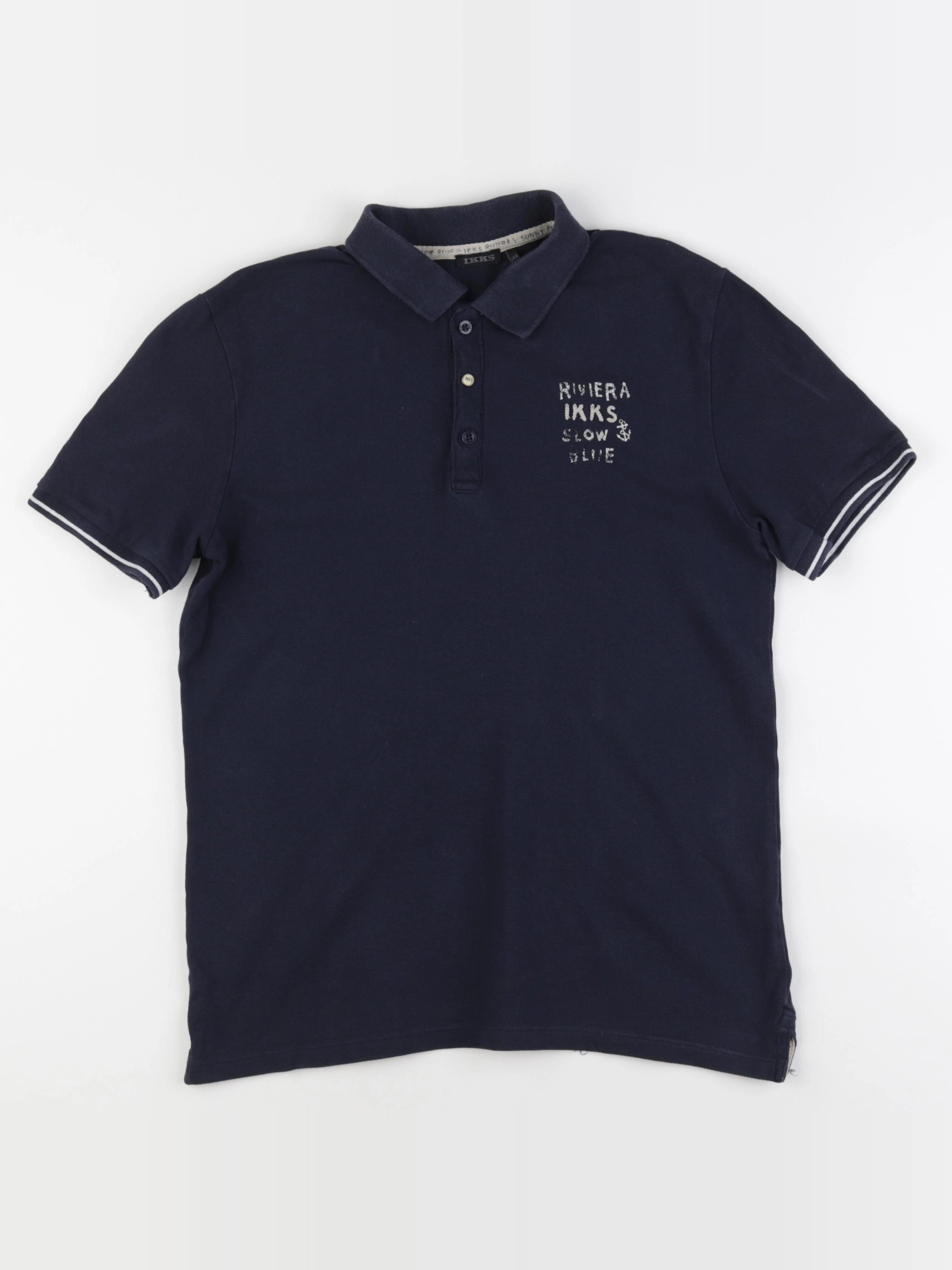 IKKS - polo imprimé au dos bleu - 14 ans