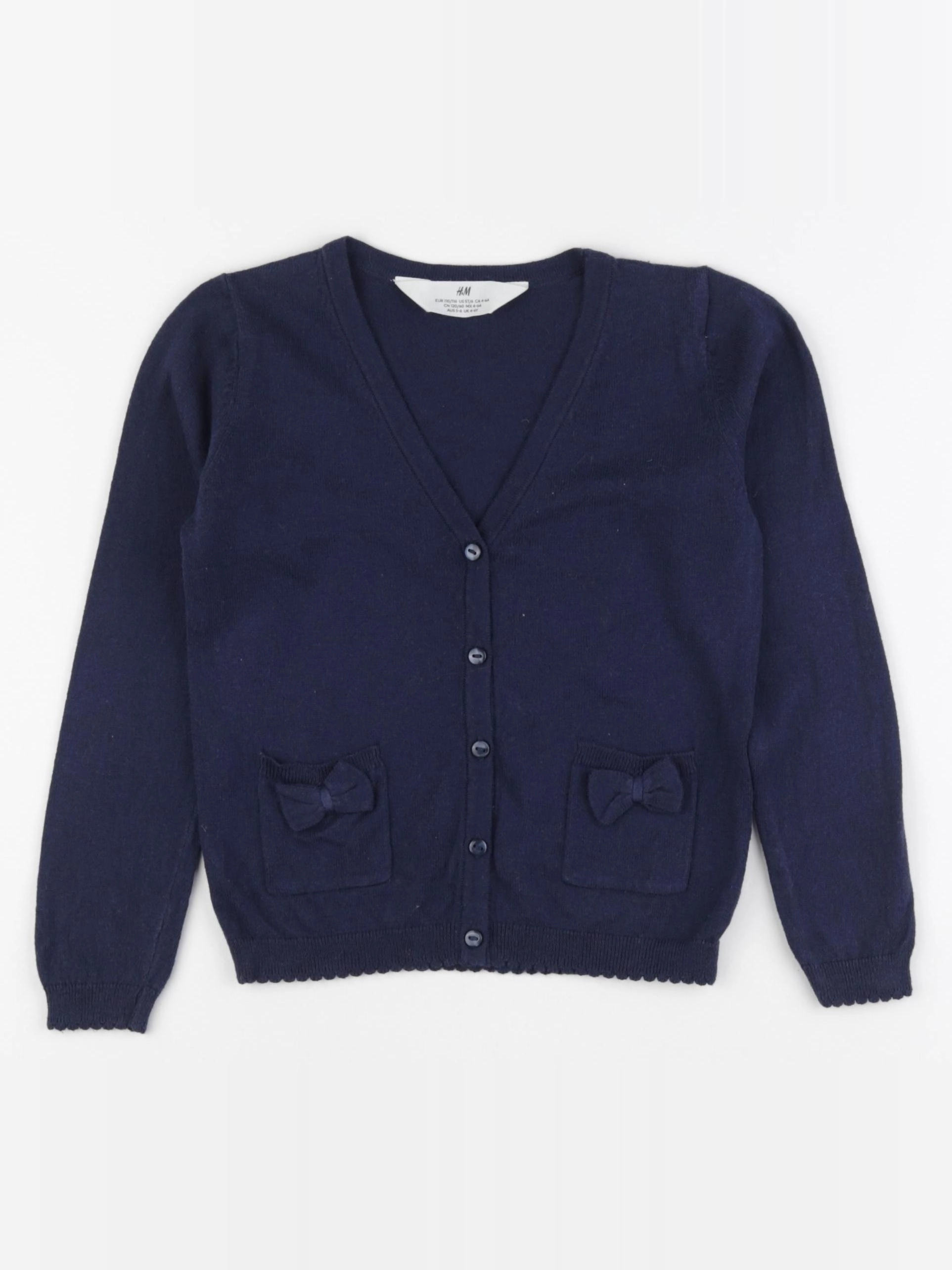 H&M - gilet bleu - 4/6 ans