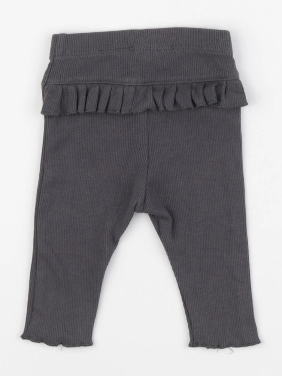 H&M - legging volants au dos gris - 1-2 mois