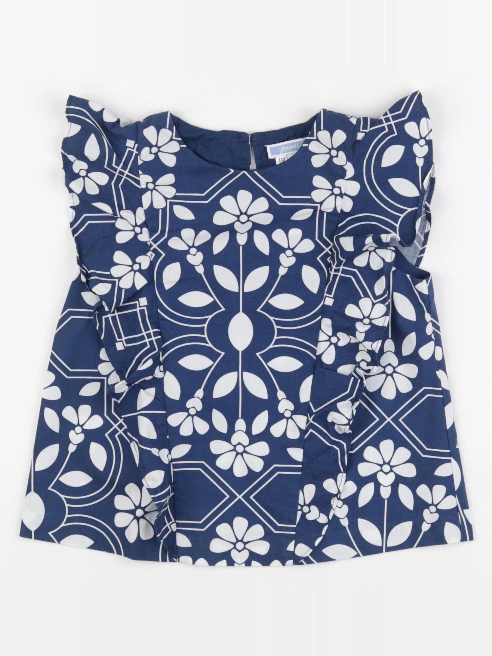 Jacadi - blouse bleu, blanc - 6 ans