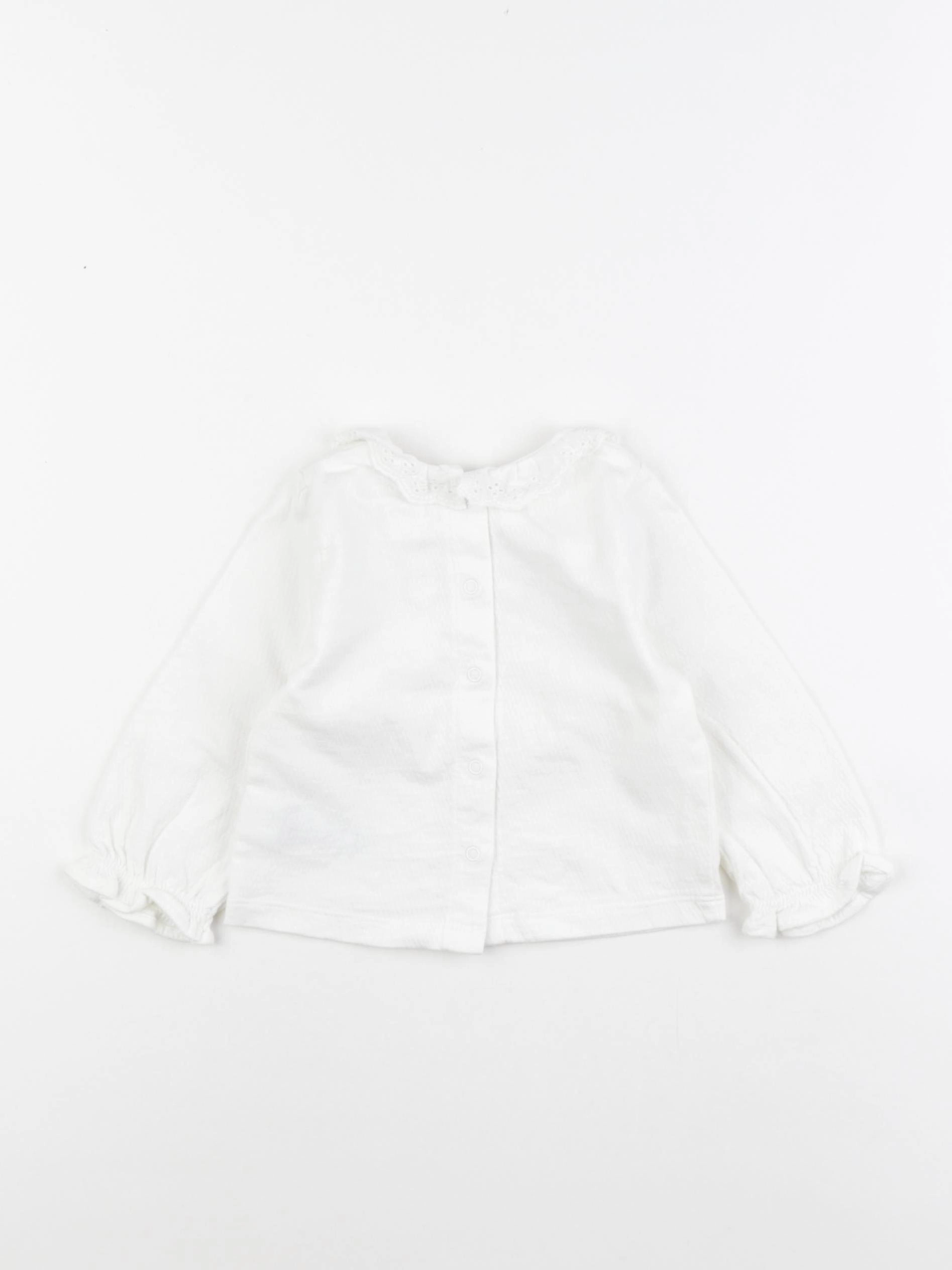 Vertbaudet - tee-shirt blanc - 9 mois