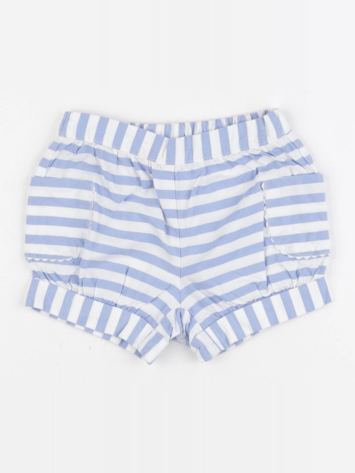 Jacadi - short blanc, bleu - 6 mois