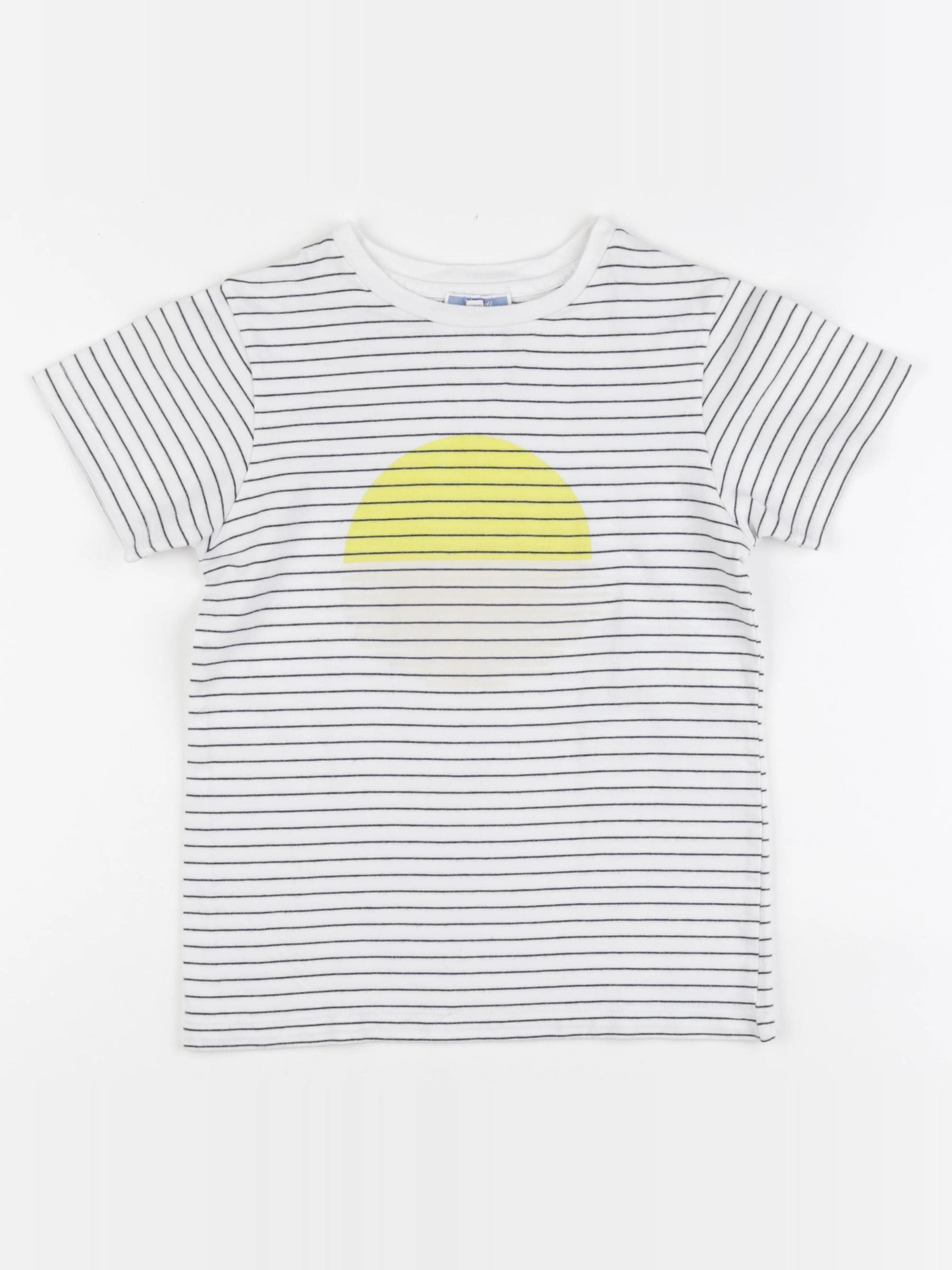 Jacadi - tee-shirt blanc, bleu, jaune - 8 ans