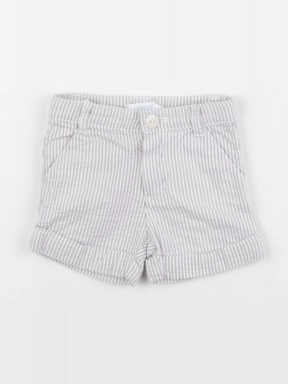 Jacadi - short gris, blanc - 3 mois
