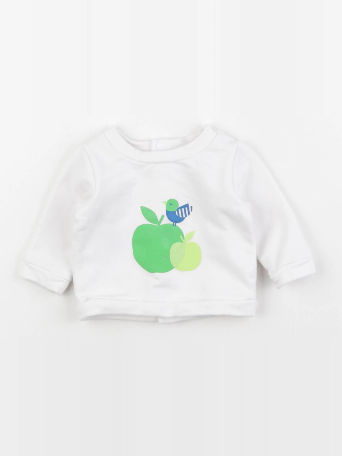Jacadi - sweat blanc - 1 mois