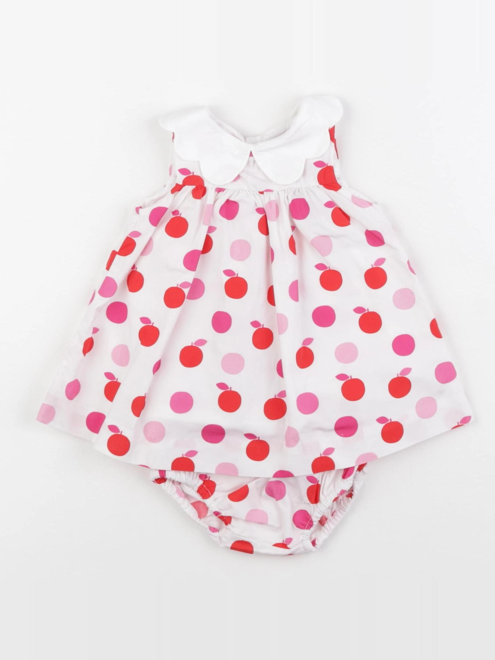 Jacadi - robe blanc, rouge, rose - 3 mois