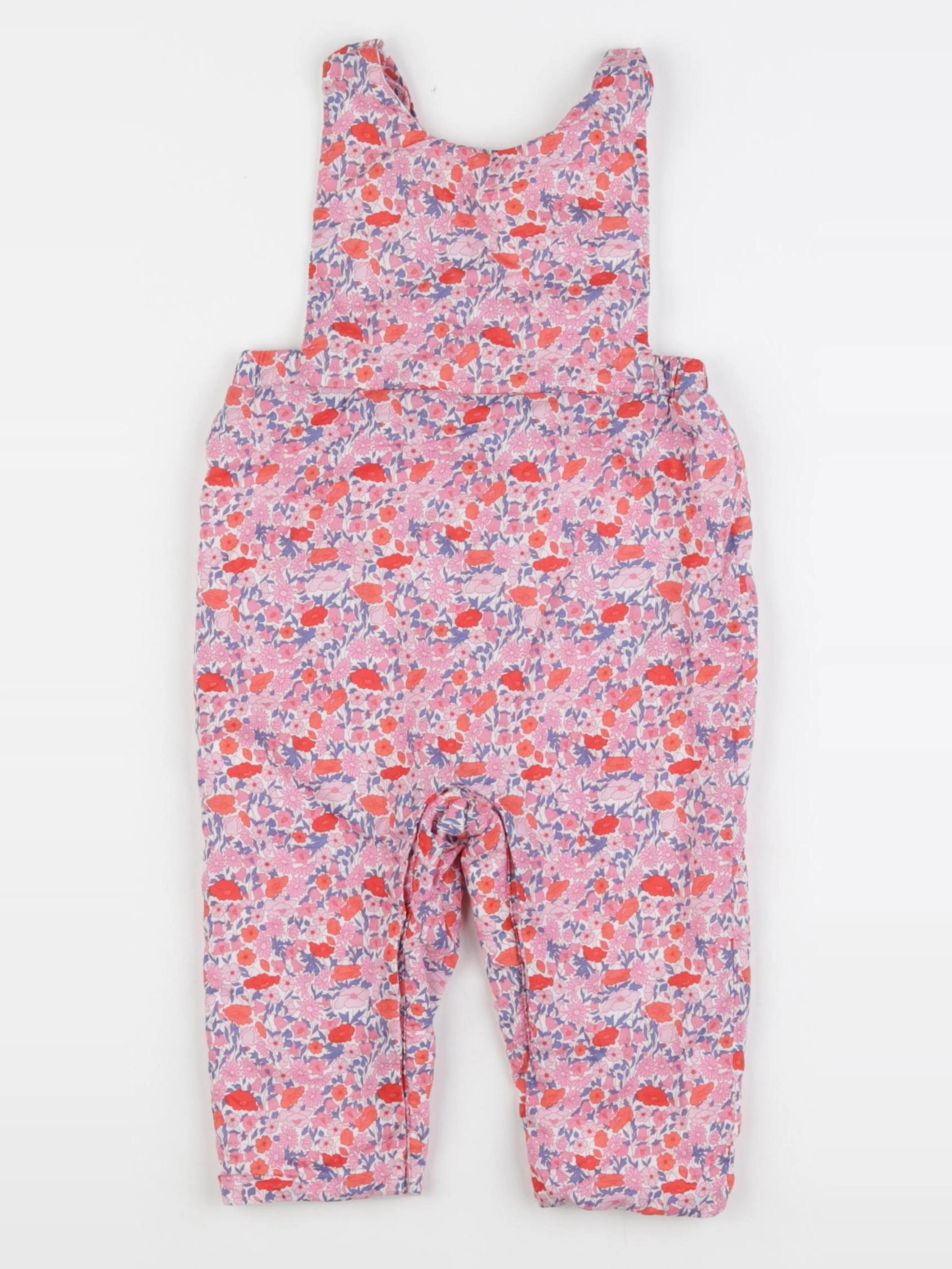 Jacadi - combinaison liberty rouge, rose - 12 mois