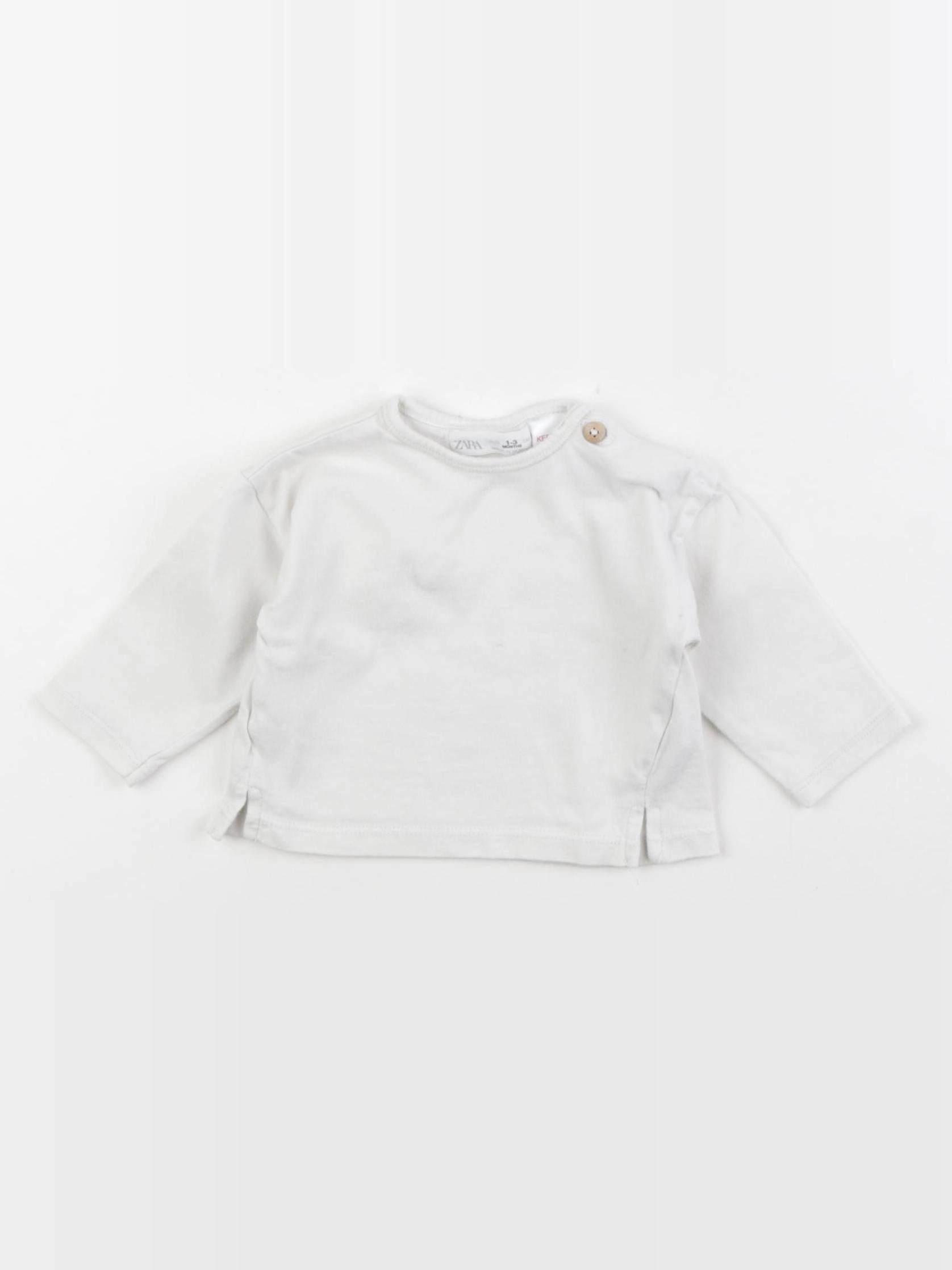 Zara - tee-shirt blanc - 1/3 mois