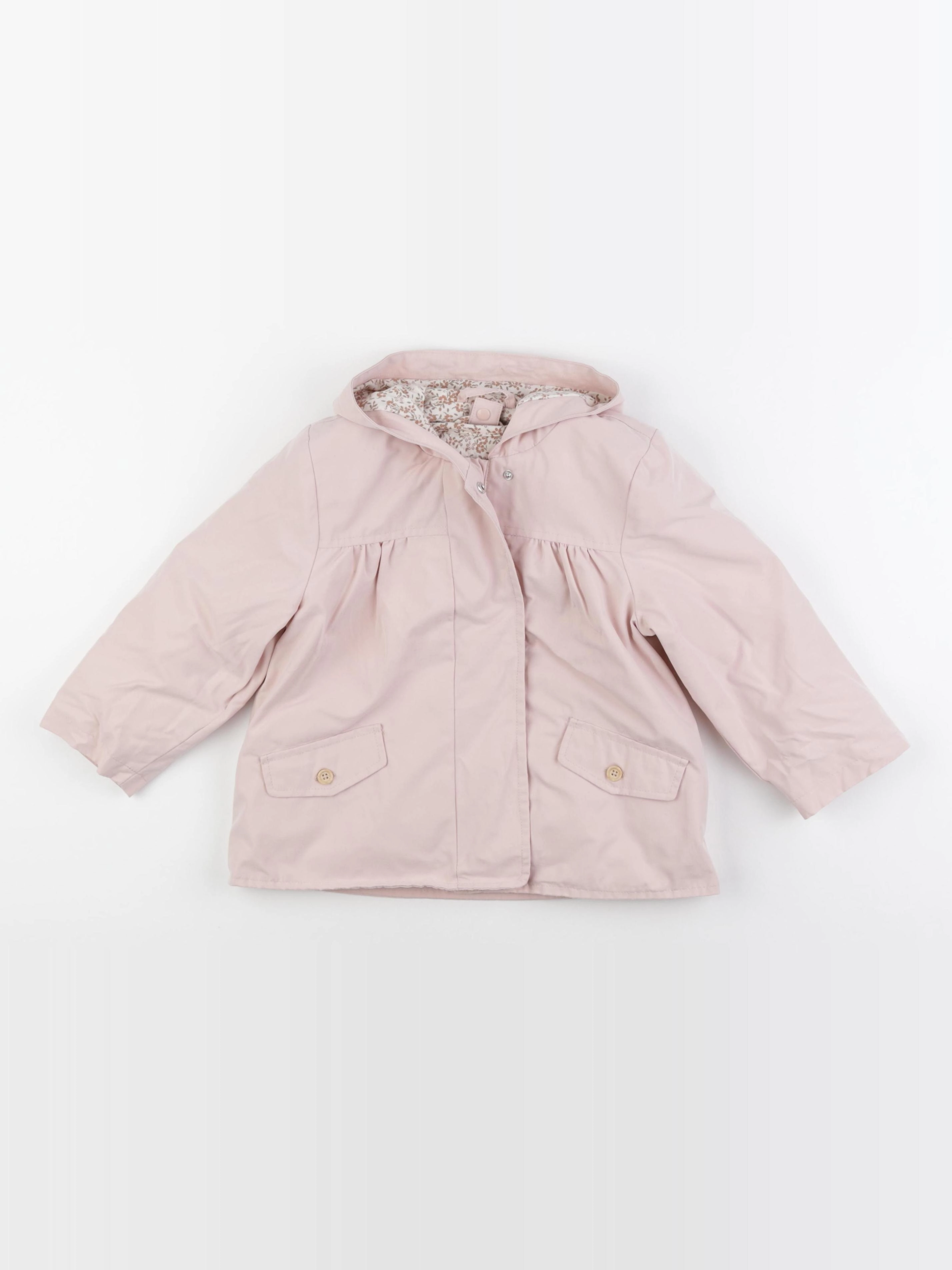 Vertbaudet - manteau doublure amovible rose - 36 mois