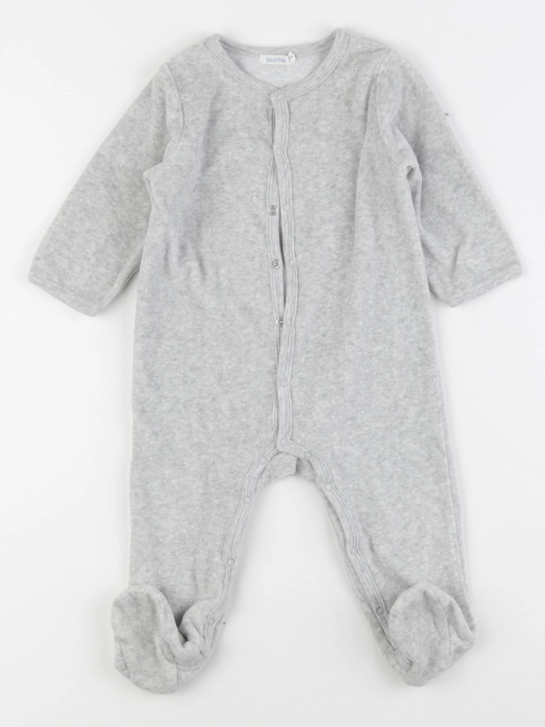 Boutchou - pyjama velours gris - 12 mois