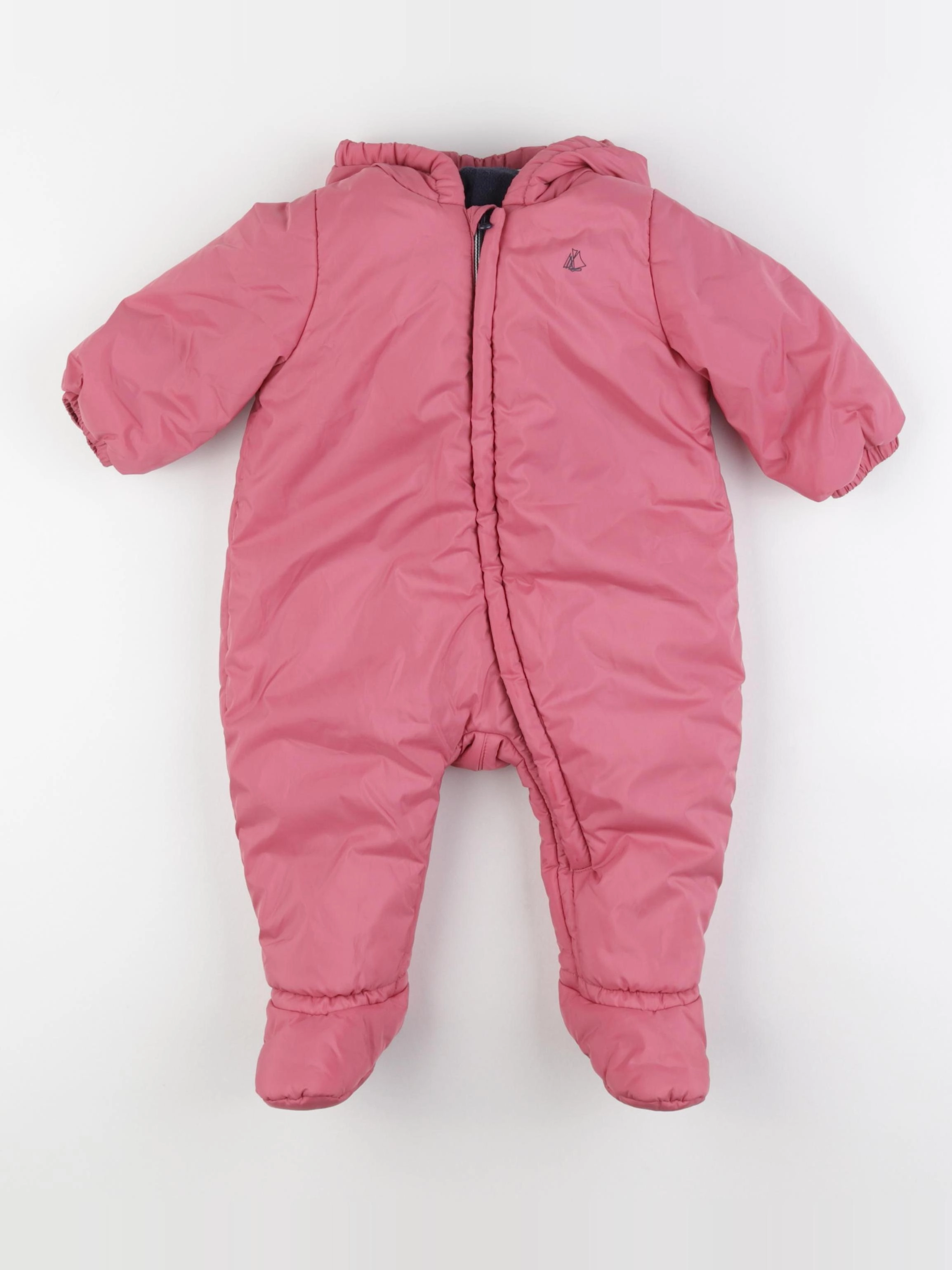 Petit Bateau - combi-pilote rose - 12 mois