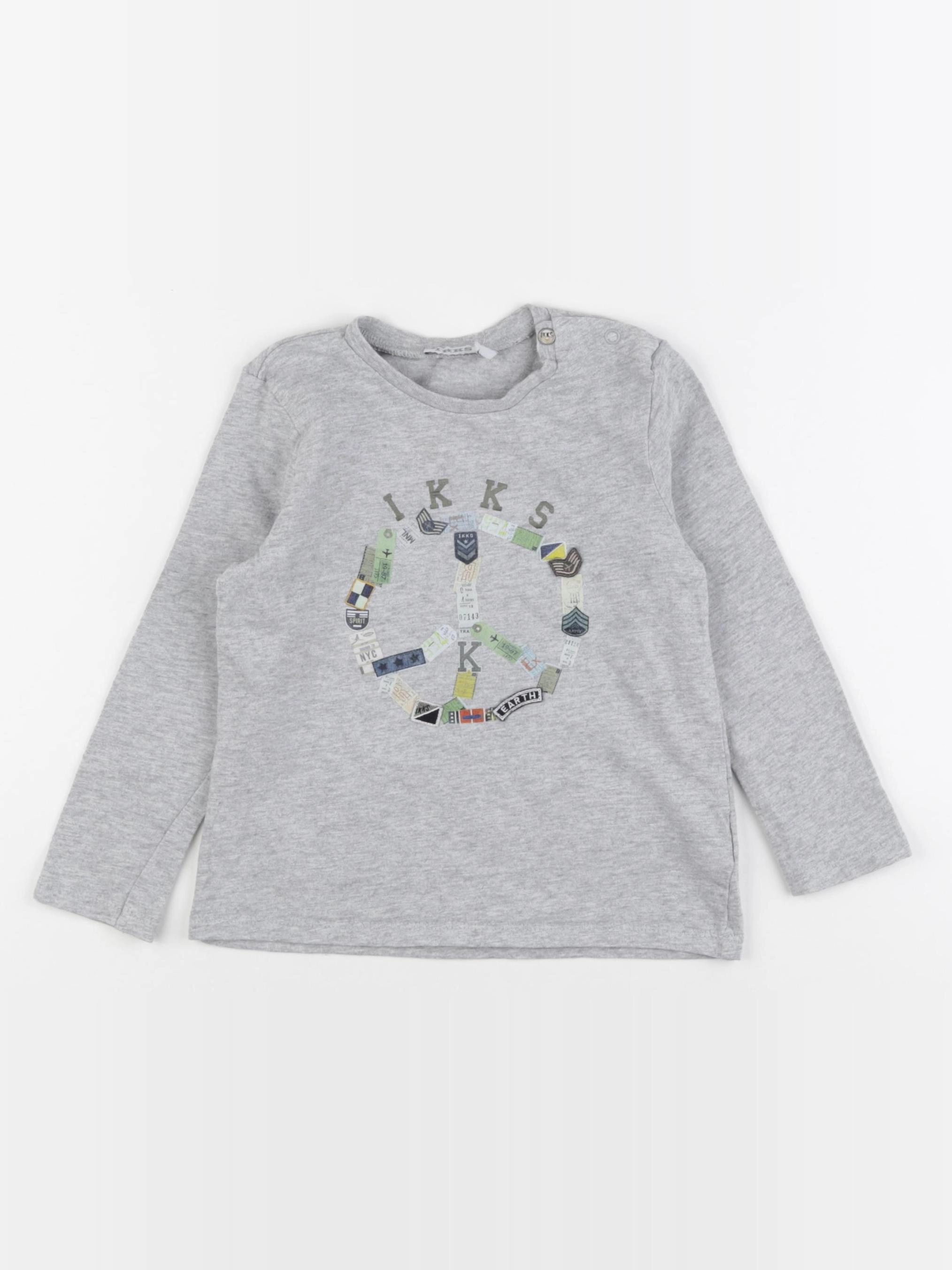 IKKS - tee-shirt gris - 3 ans