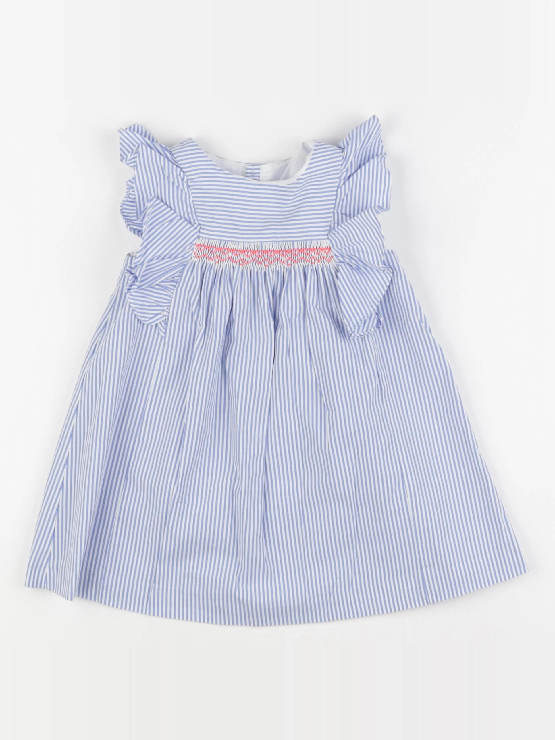 Jacadi - robe blanc, bleu - 24 mois