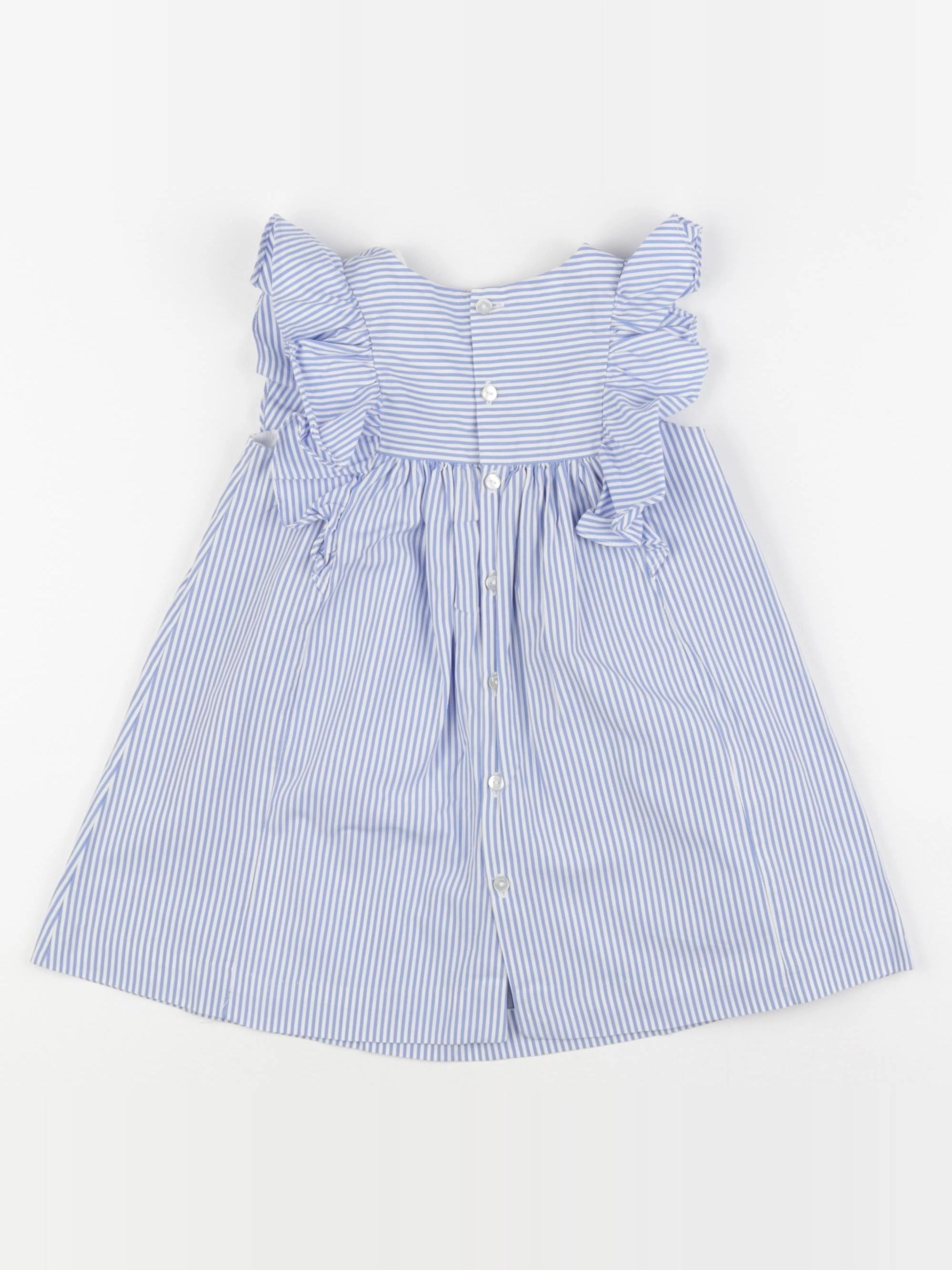 Jacadi - robe blanc, bleu - 24 mois