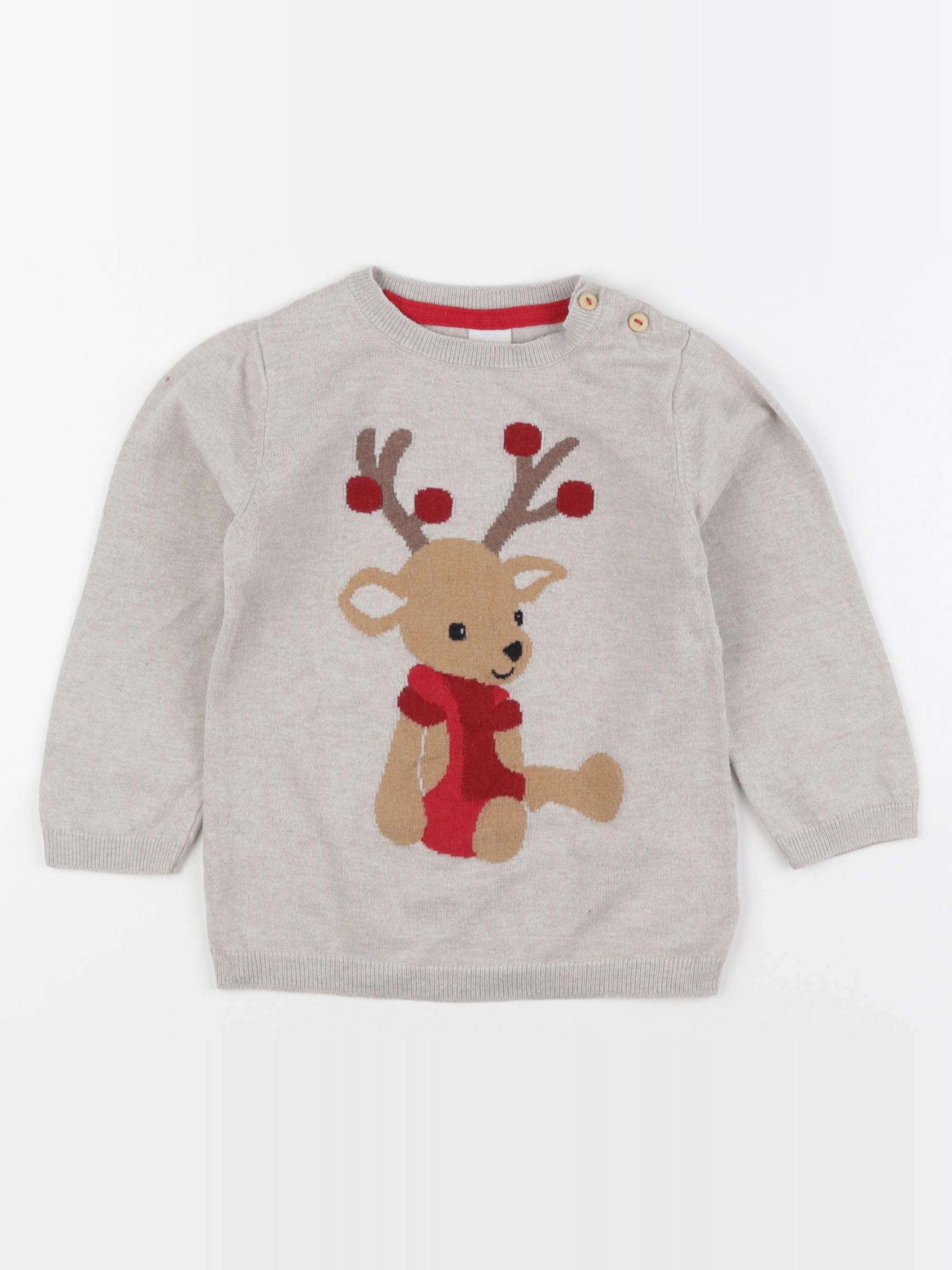H&M - pull beige - 18/24 mois