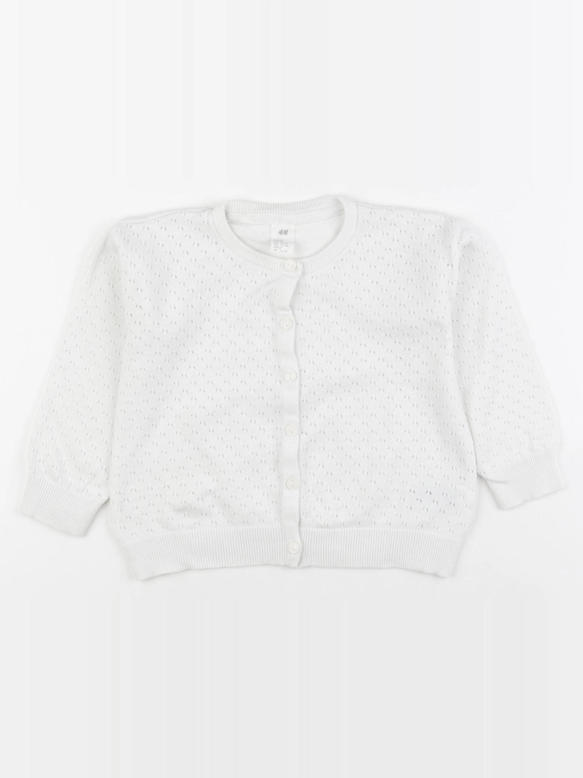 H&M - gilet blanc - 18/24 mois