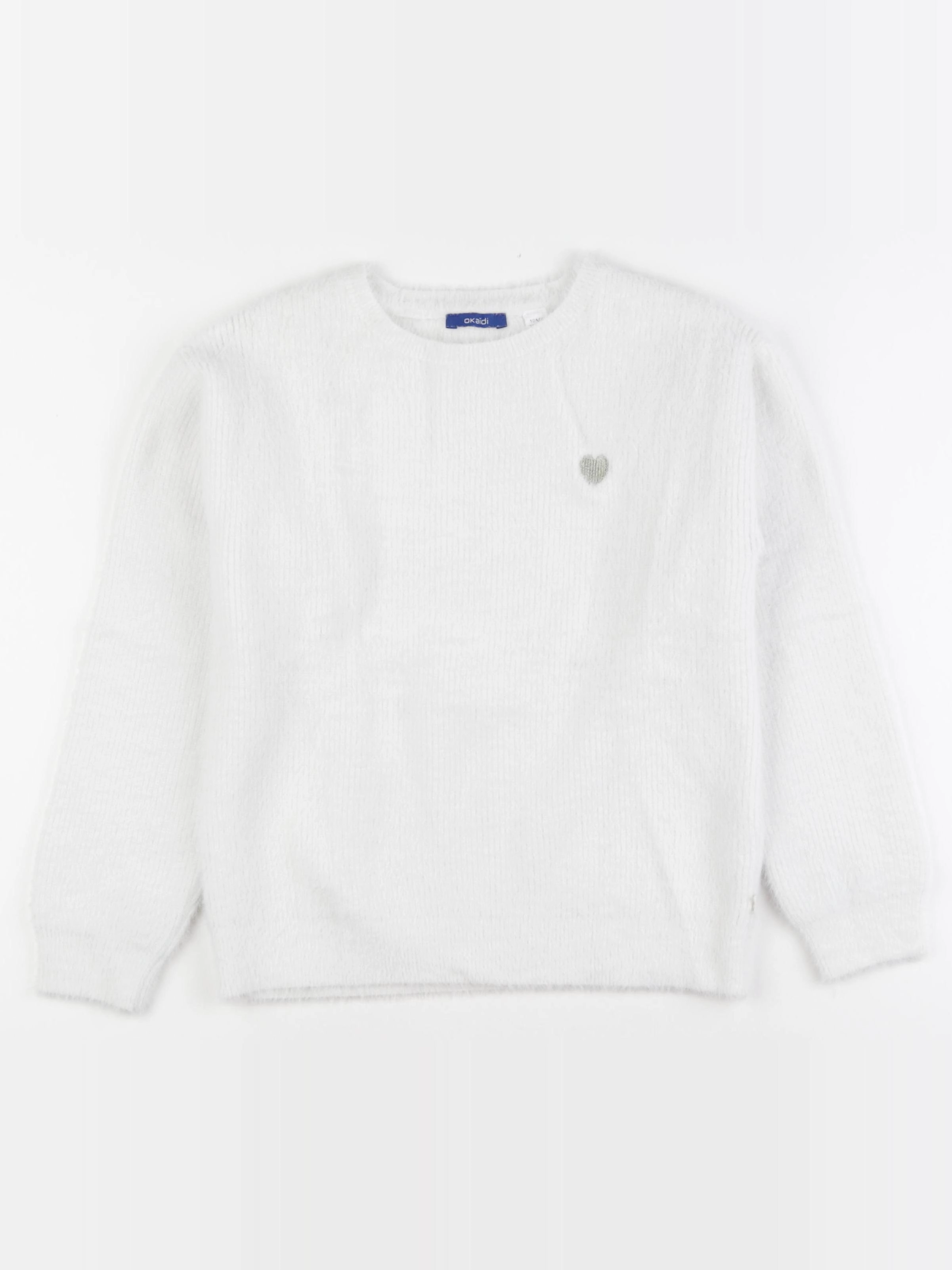Okaidi - pull blanc - 10 ans