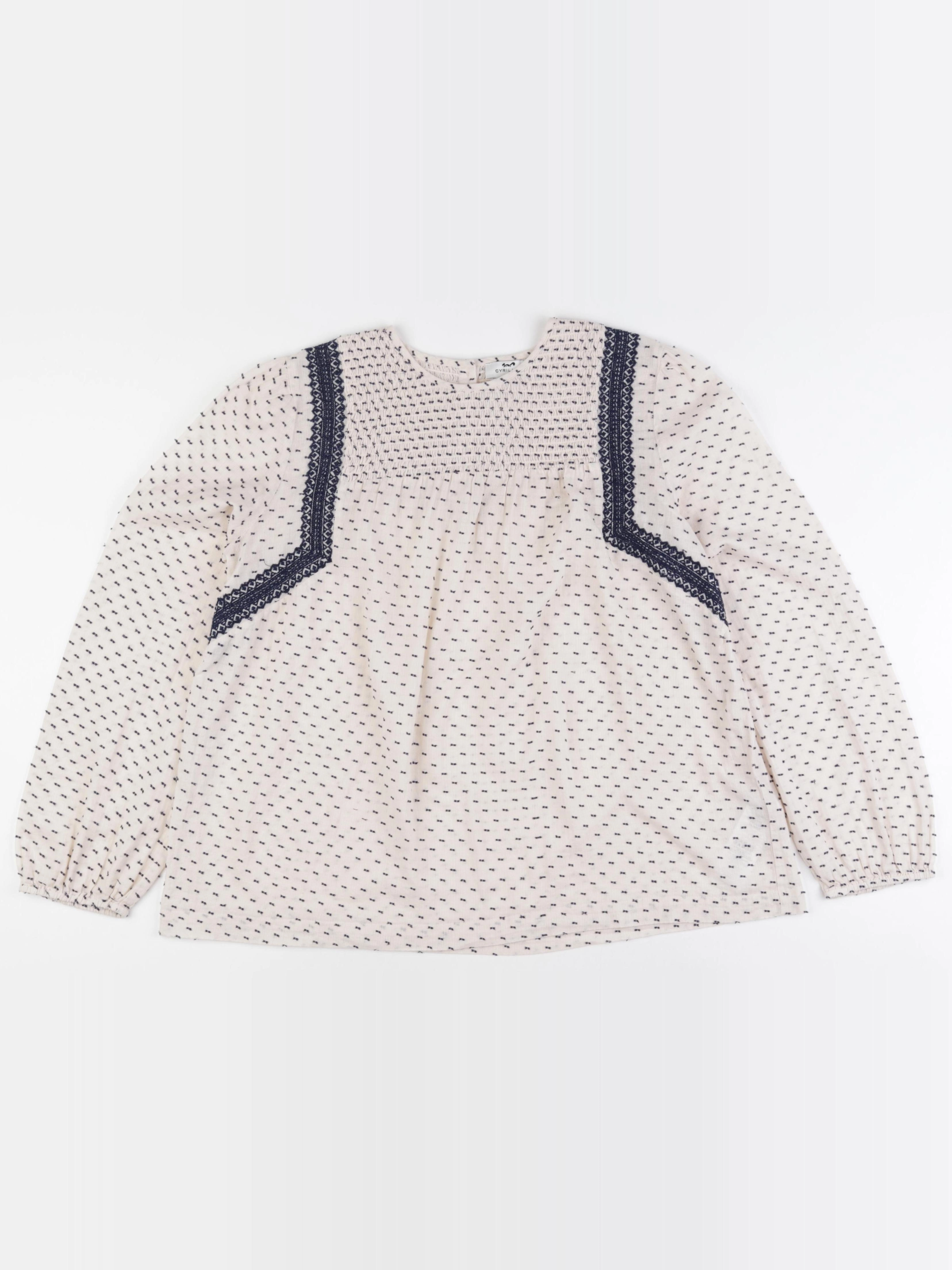 Cyrillus - blouse beige, bleu - 16 ans