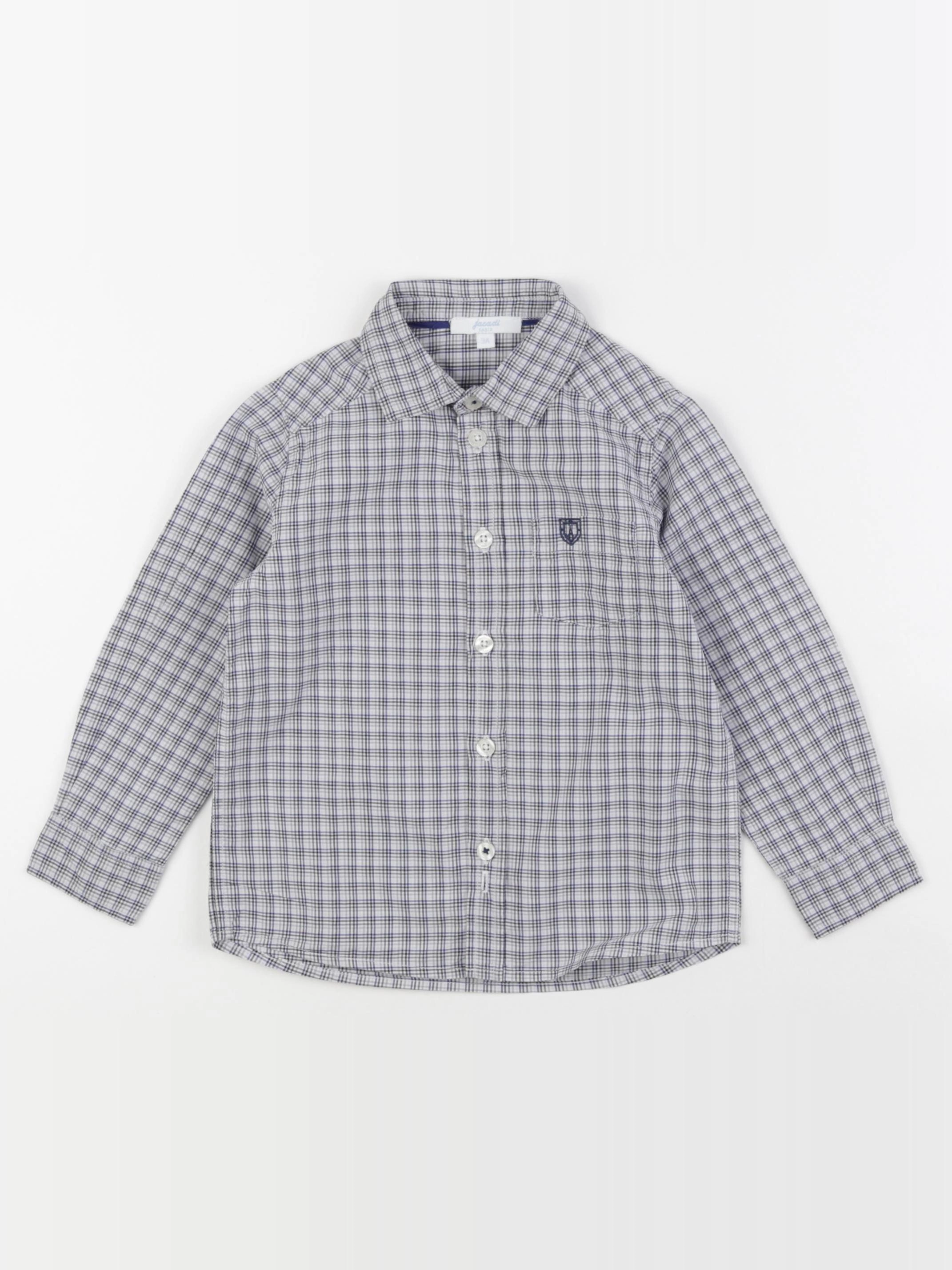 Jacadi - chemise bleu, gris - 3 ans