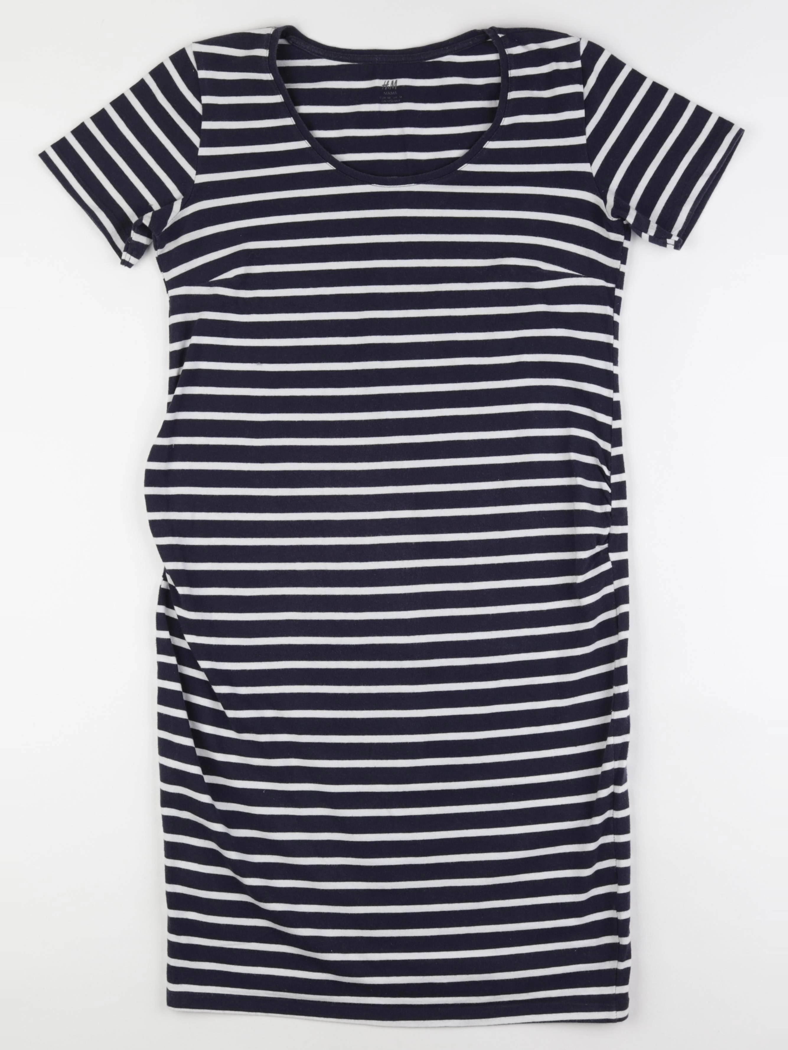 H&M - robe grossesse bleu, blanc - 38