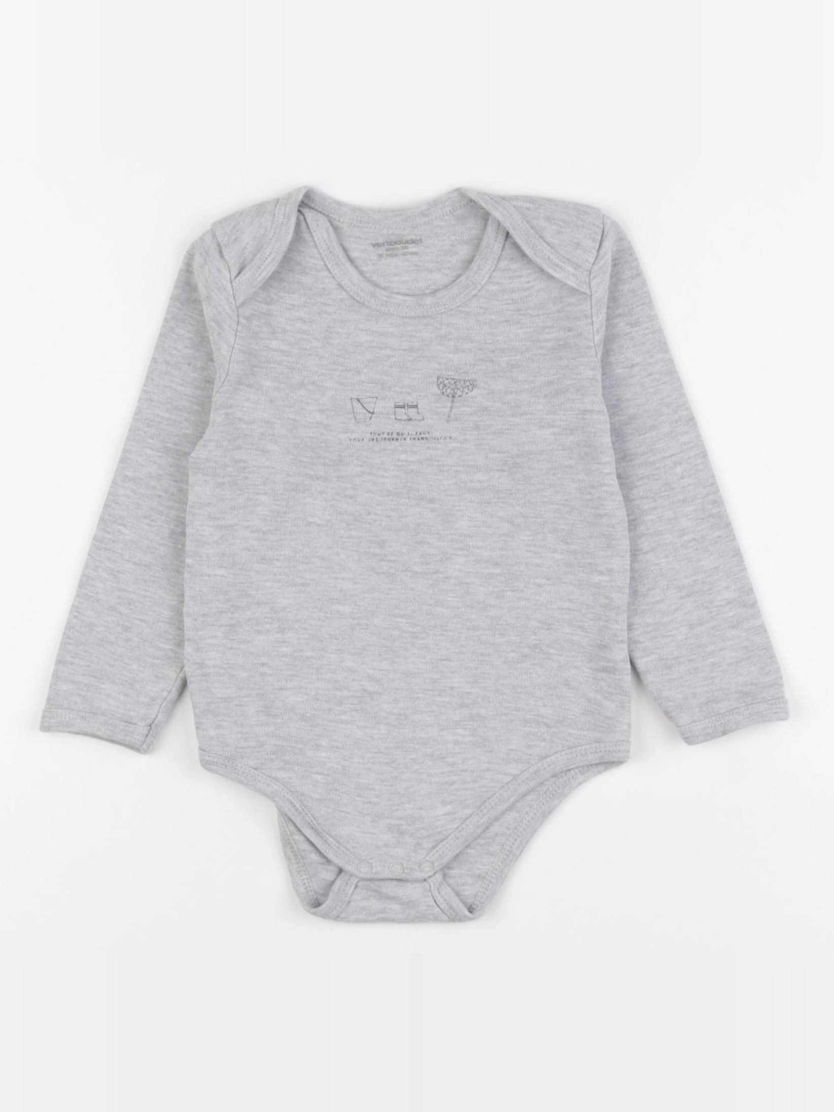 Vertbaudet - body gris - 36 mois