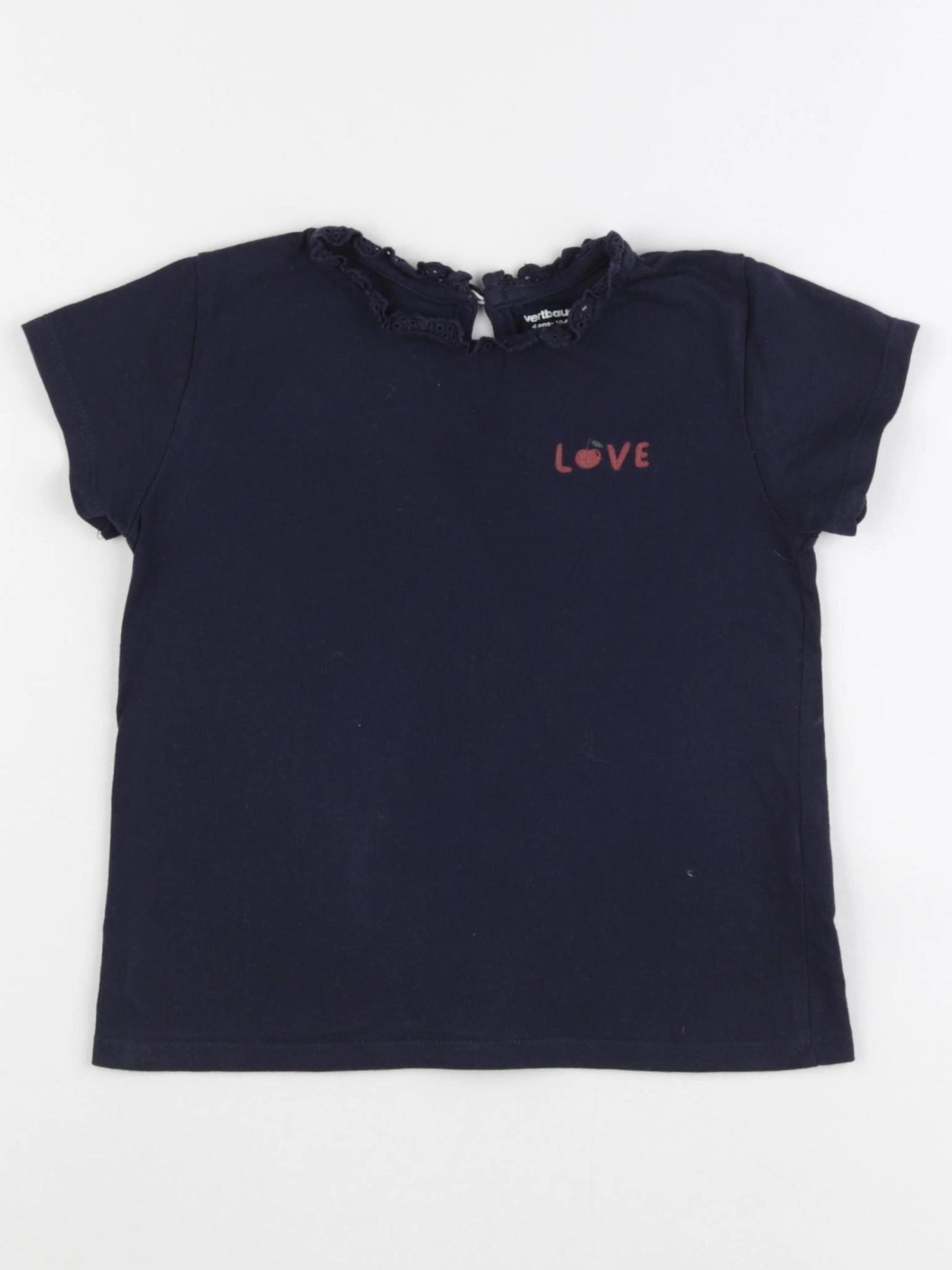 Vertbaudet - tee-shirt bleu - 4 ans