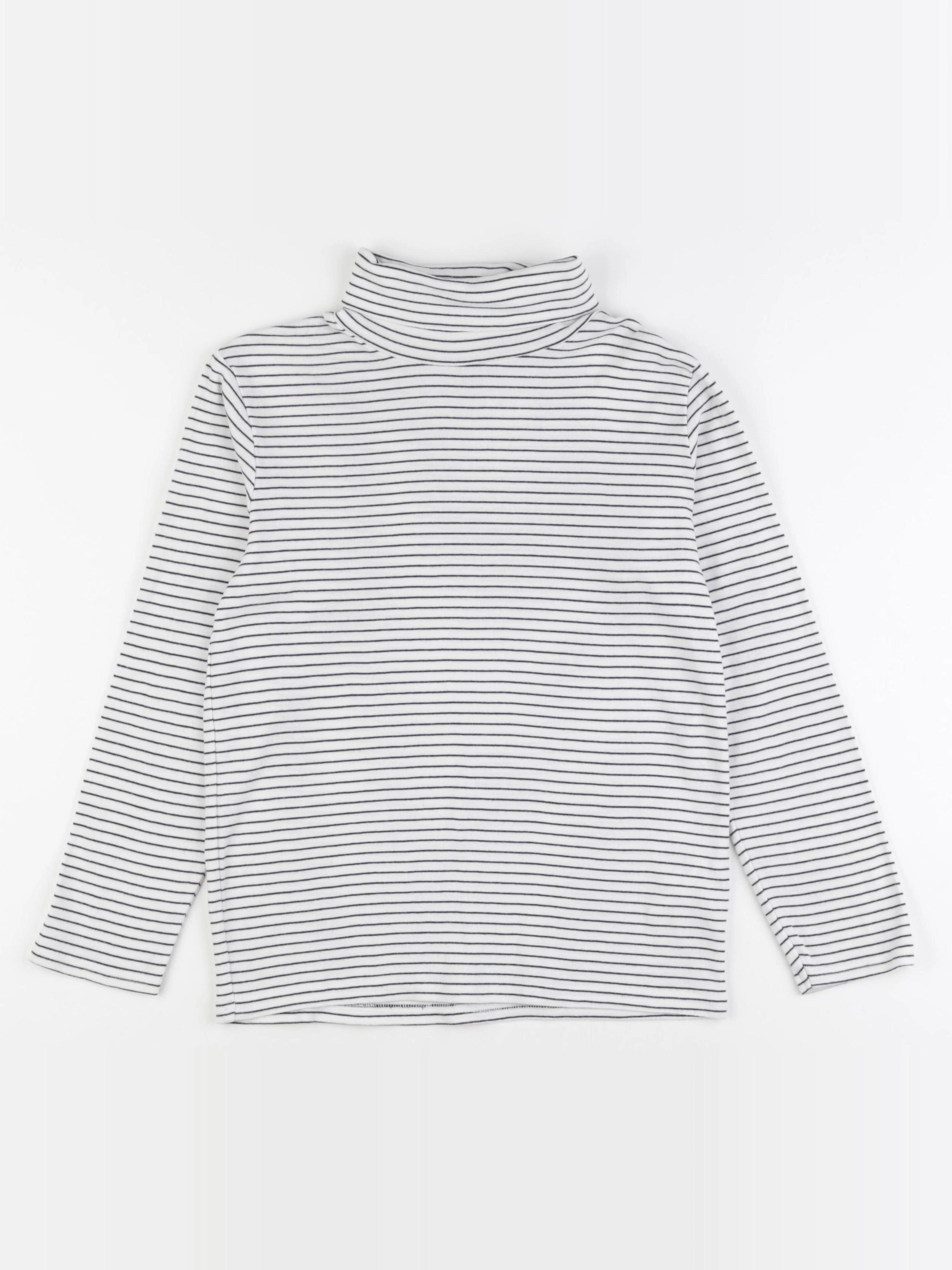 Vertbaudet - sous-pull blanc, noir - 12 ans
