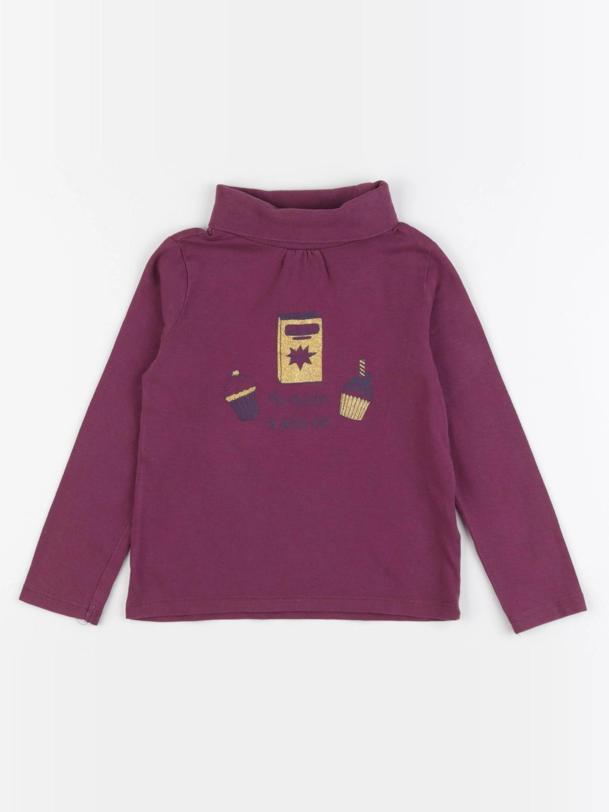 Vertbaudet - sous-pull rouge - 4 ans