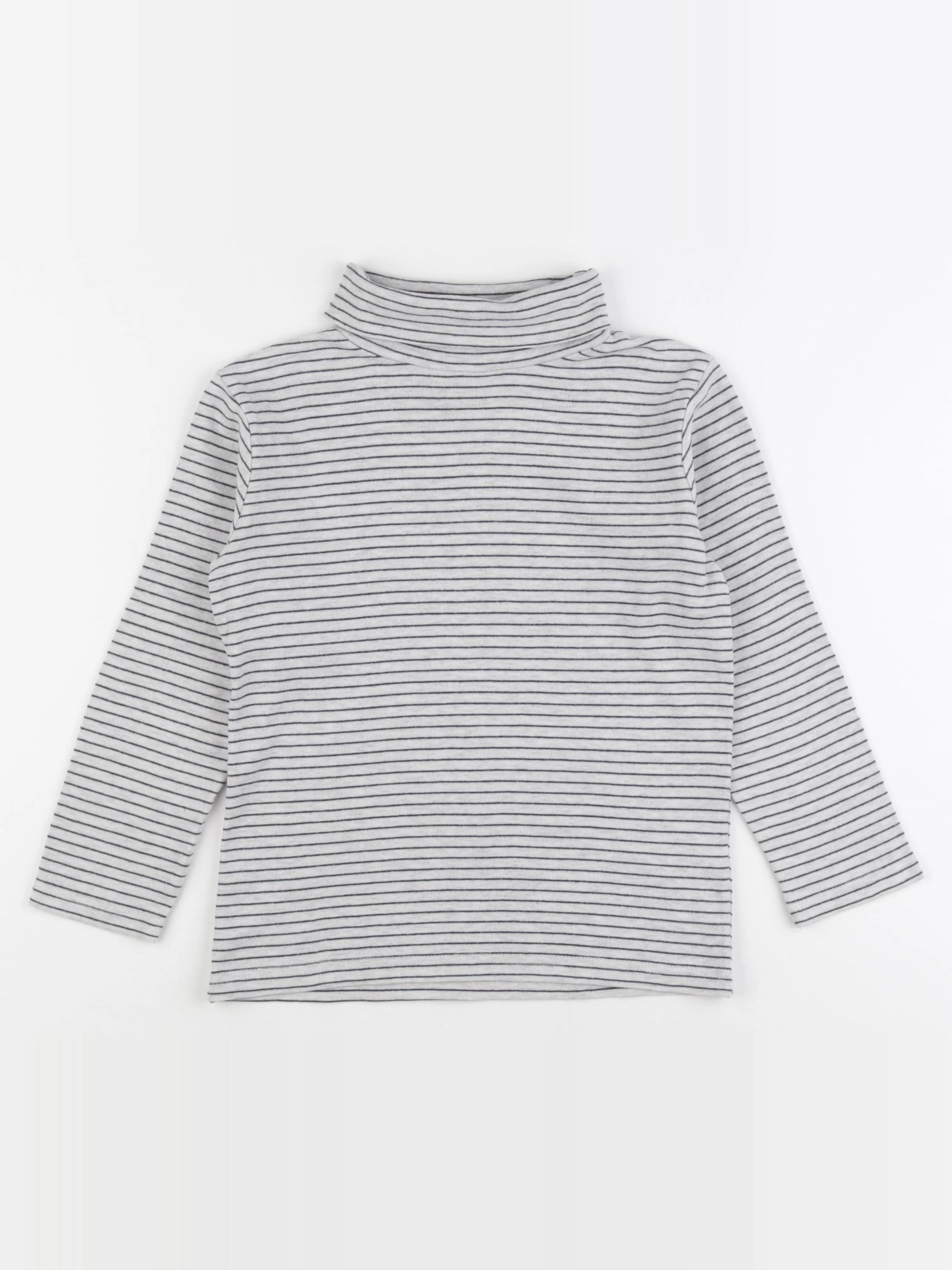 Vertbaudet - sous-pull blanc, noir - 8 ans
