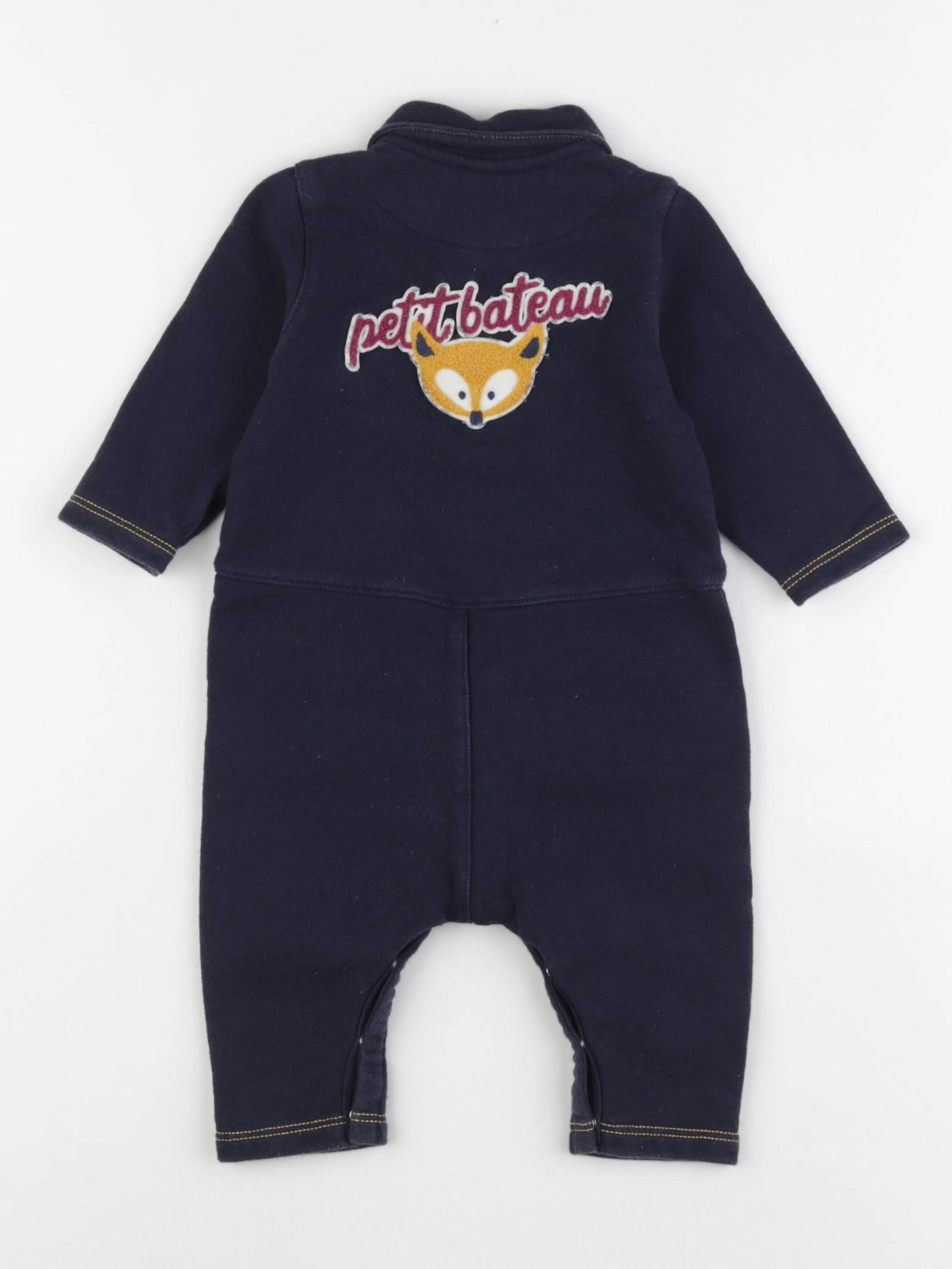Petit Bateau - combinaison bleu - 6 mois