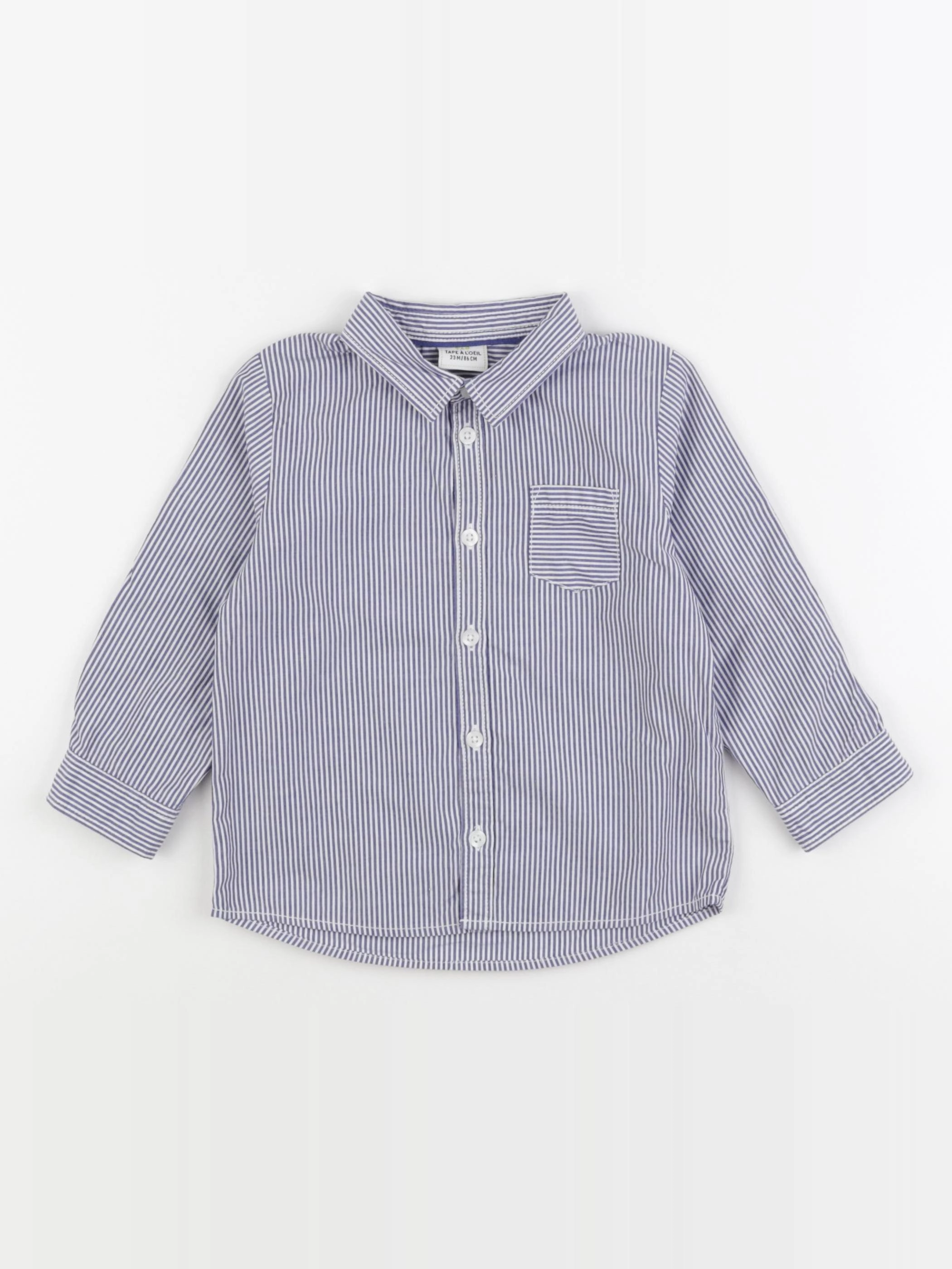 Tape à l'oeil - chemise blanc, bleu - 24 mois