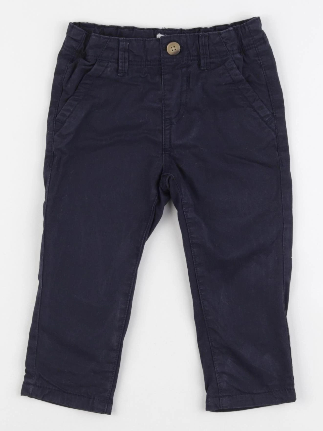 Boutchou - pantalon doublé bleu - 12 mois