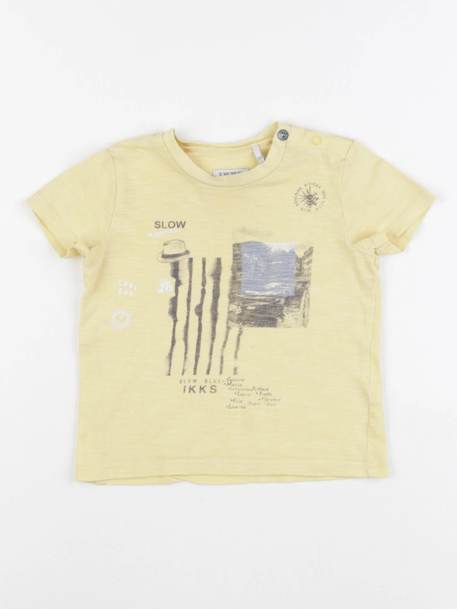 IKKS - tee-shirt jaune - 12 mois